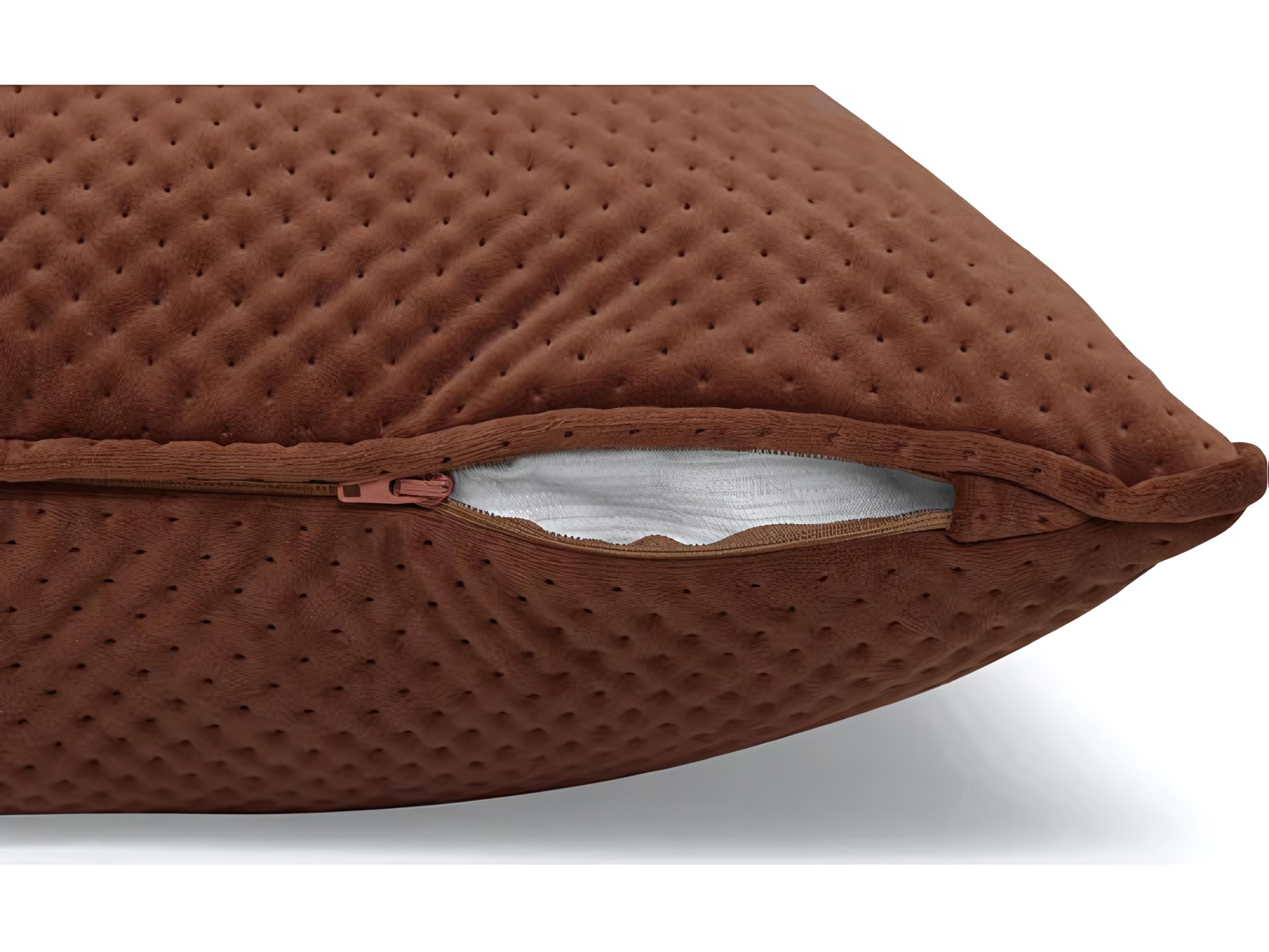 Fatboy Square Recycled Royal Velvet Accent Pillow in Tobacco