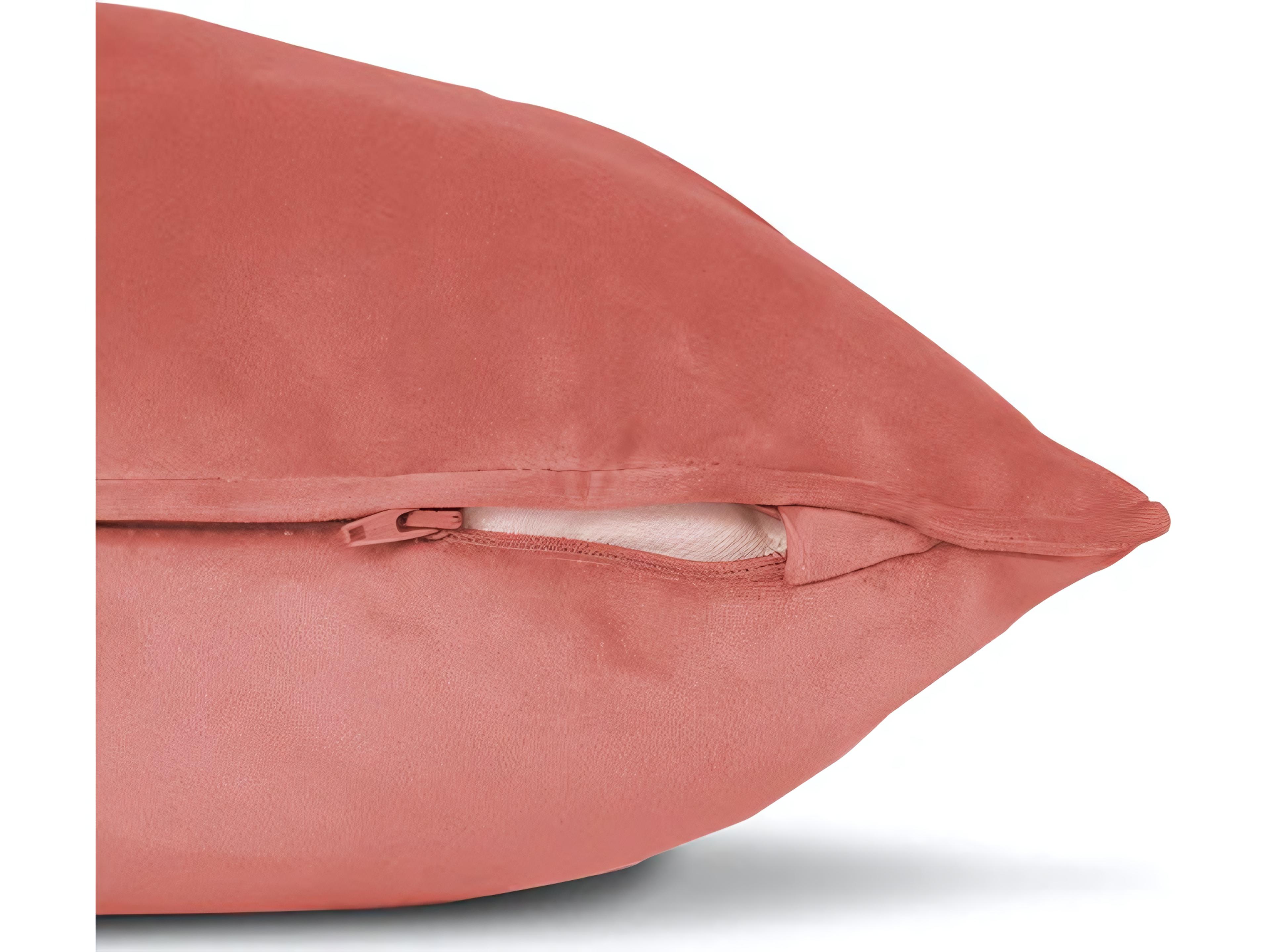 Fatboy Square Recycled Velvet Accent Pillow in Rhubarb