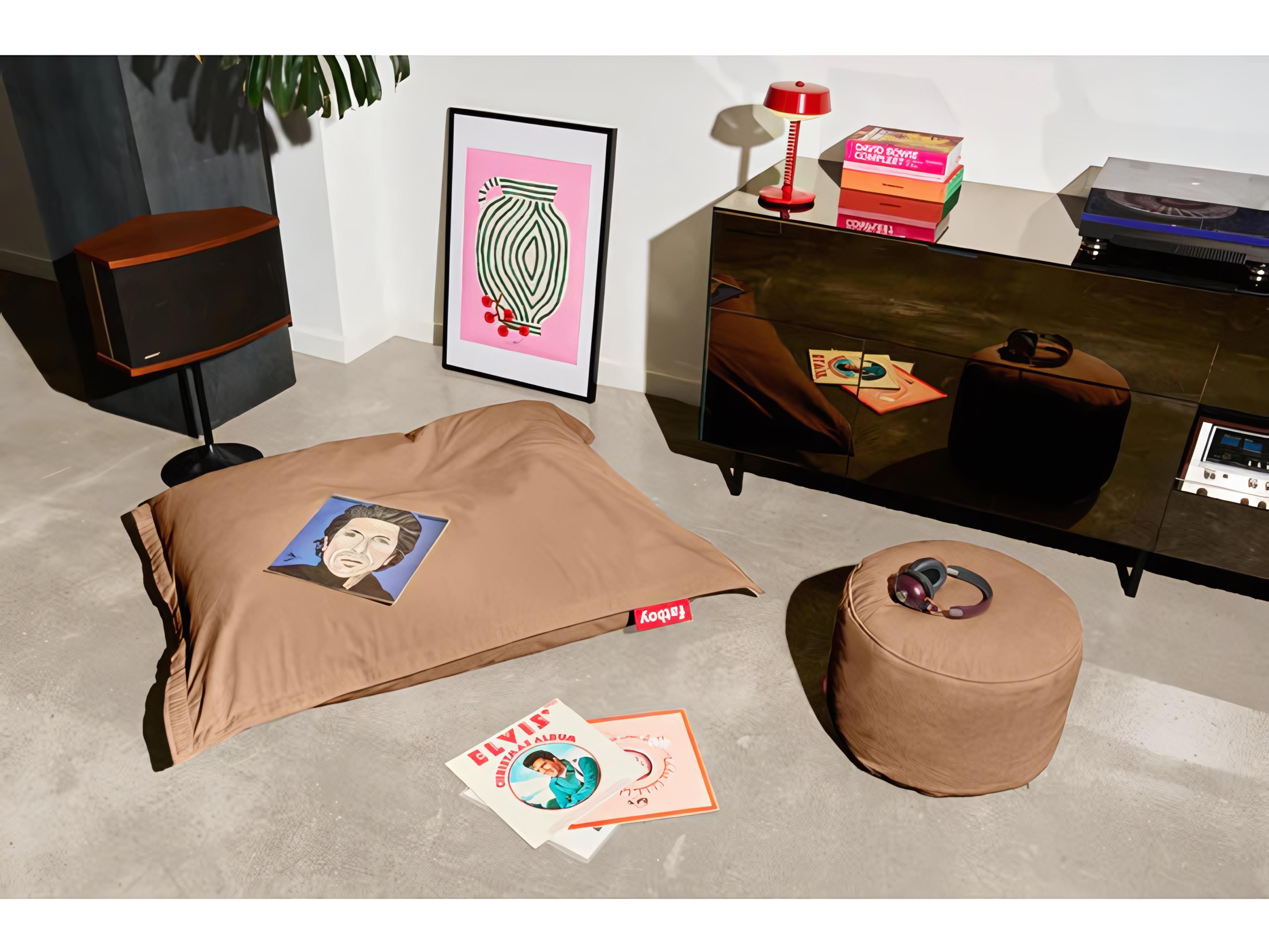 Fatboy Point Recycled Cord Pouf Ottoman in Teddy Bear