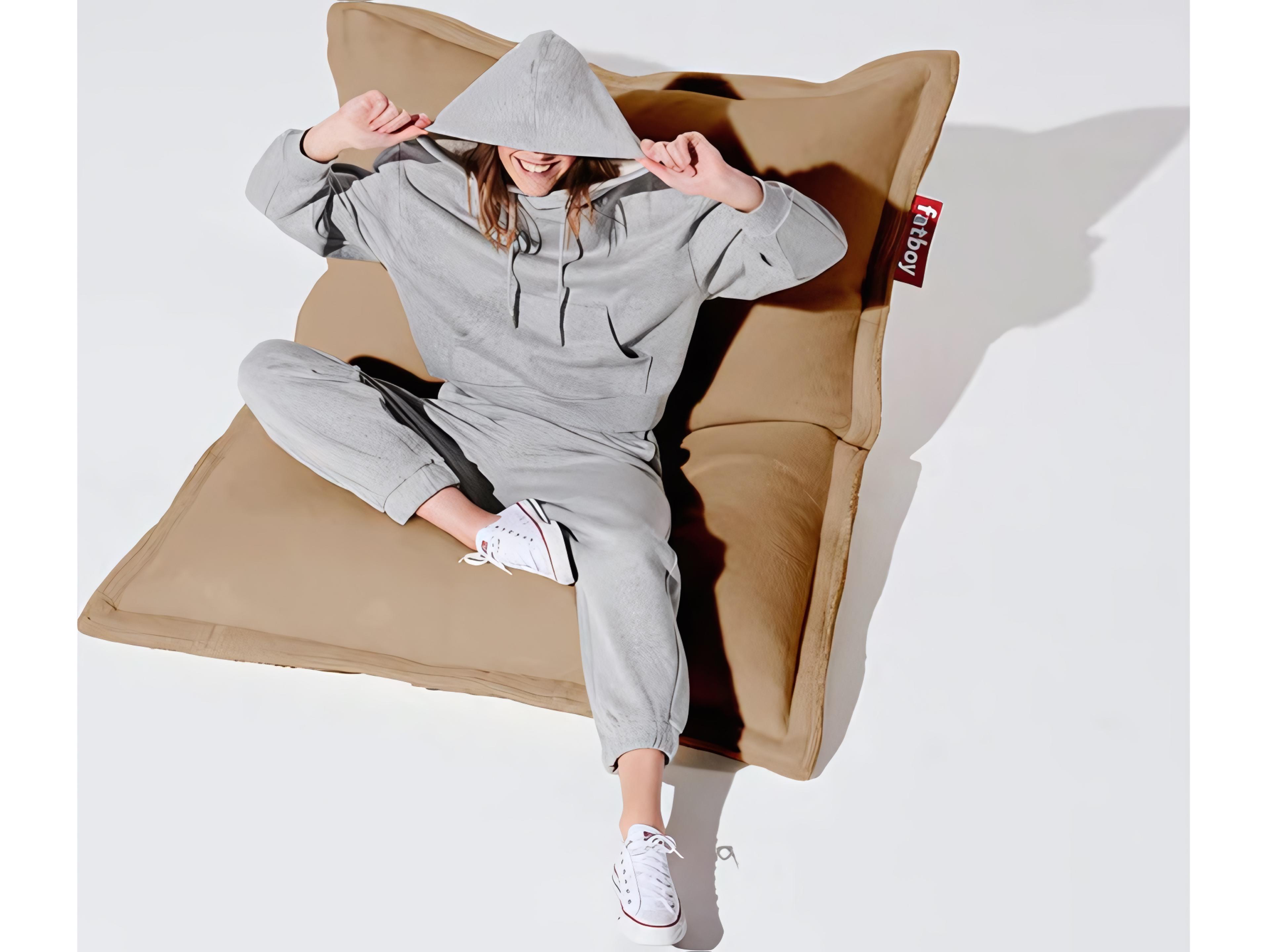 Fatboy Original Slim Teddy Bean Bag Chair in Latte