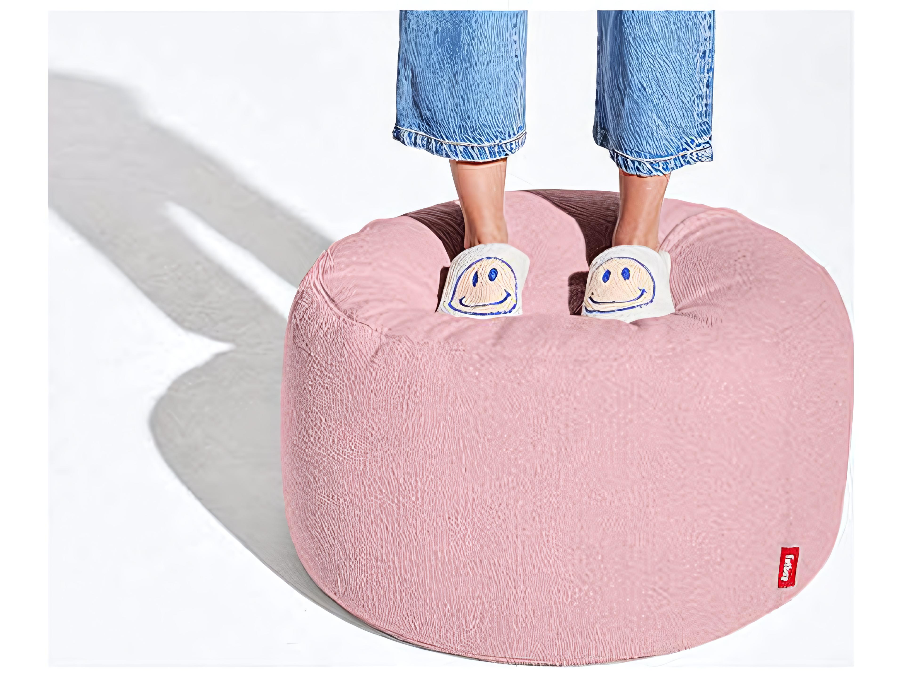 Fatboy Point Large Sherpa Pouf in Pinky Promise