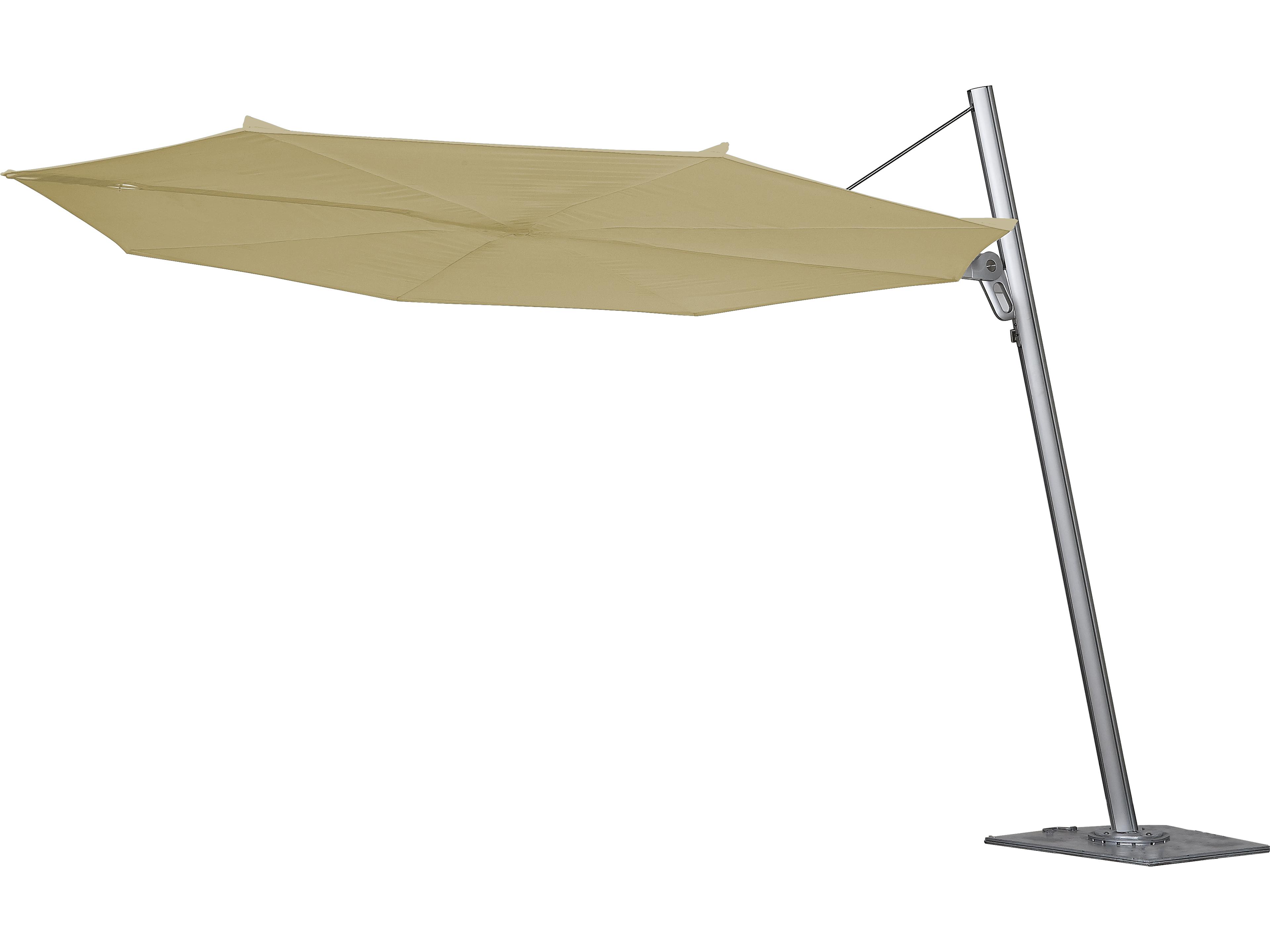 Fiberbuilt Outdoor Euro Edge Aluminum Platinum 10 Foot Octagon Push Up Outdoor Patio Umbrella