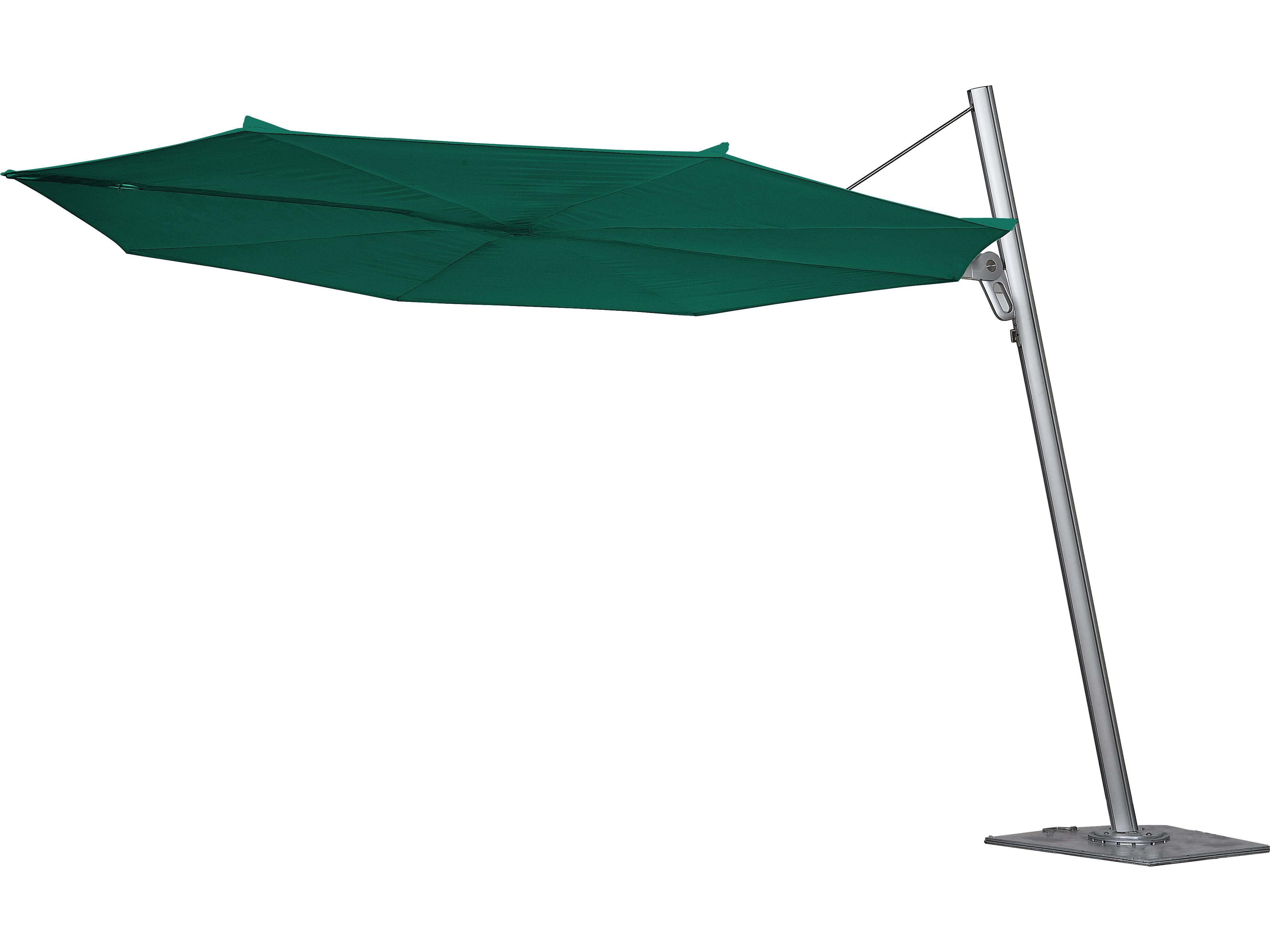 Fiberbuilt Outdoor Euro Edge Aluminum Platinum 10 Foot Octagon Push Up Outdoor Patio Umbrella