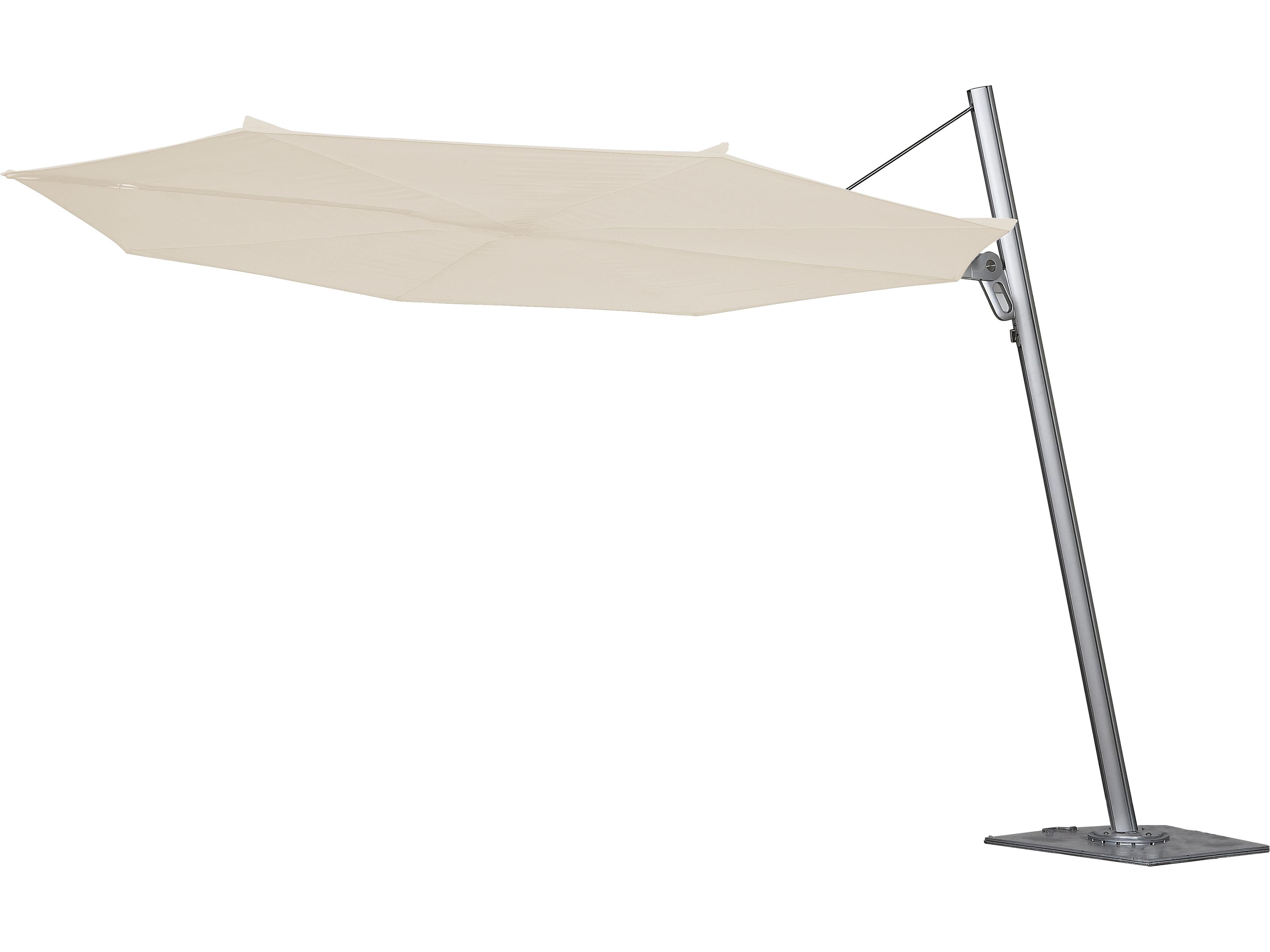 Fiberbuilt Outdoor Euro Edge Aluminum Platinum 10 Foot Octagon Push Up Outdoor Patio Umbrella