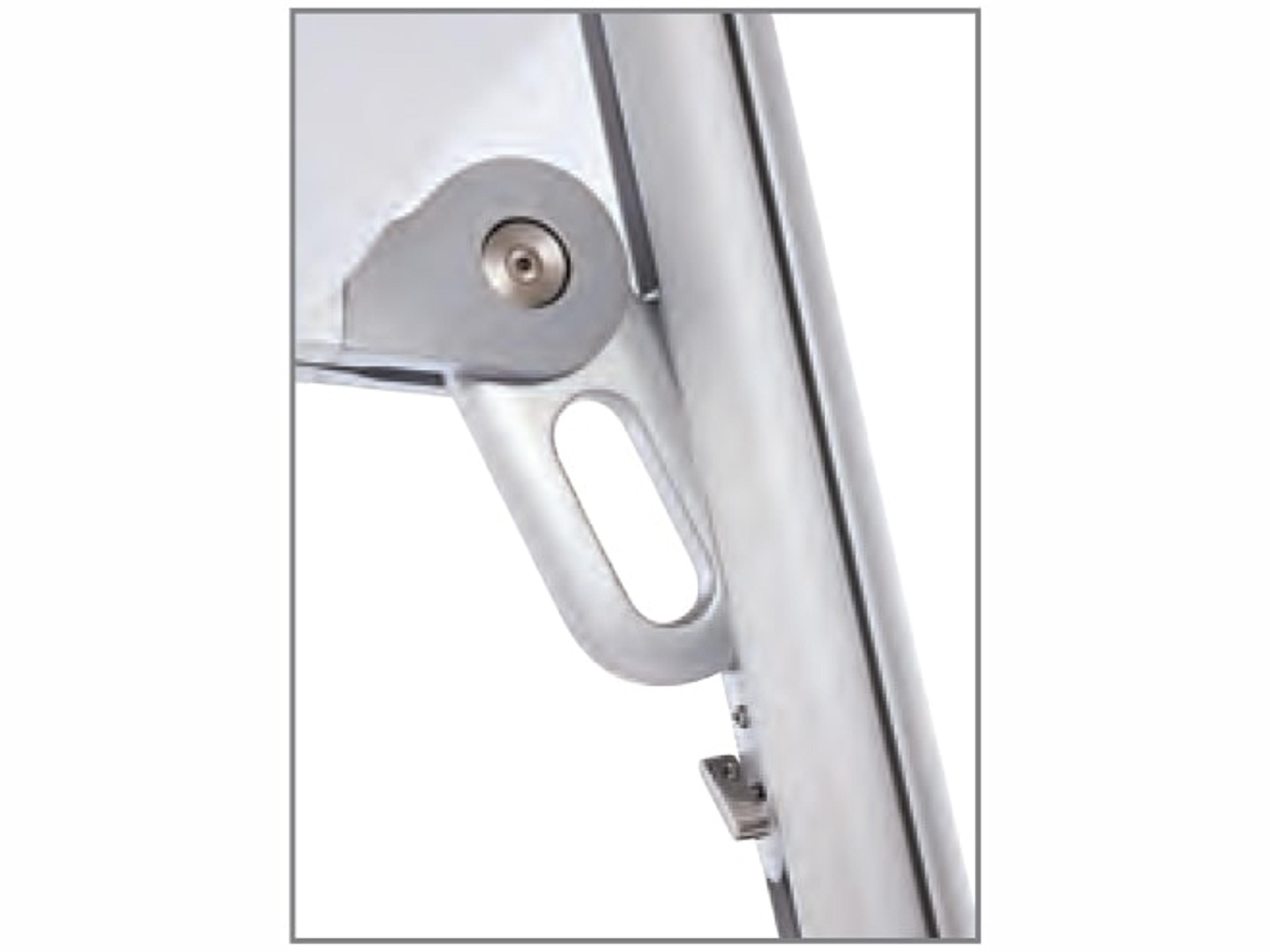 Fiberbuilt Euro Edge Aluminum Platinum 10 Foot Square Push Button Outdoor Patio Umbrella