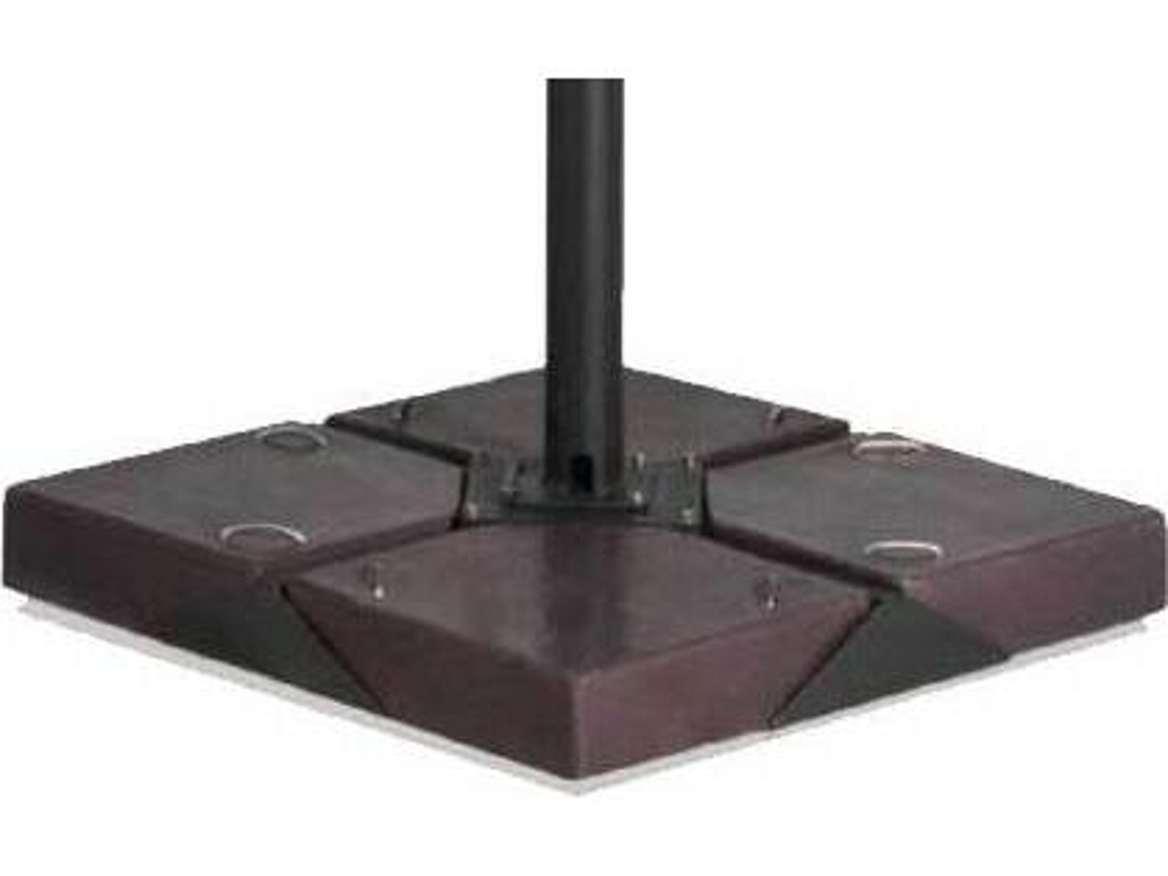 Fiberbuilt Patio Umbrellas Euro - Venice Aluminum Carbon 20 Foot Square Manual Lift Patio Umbrella