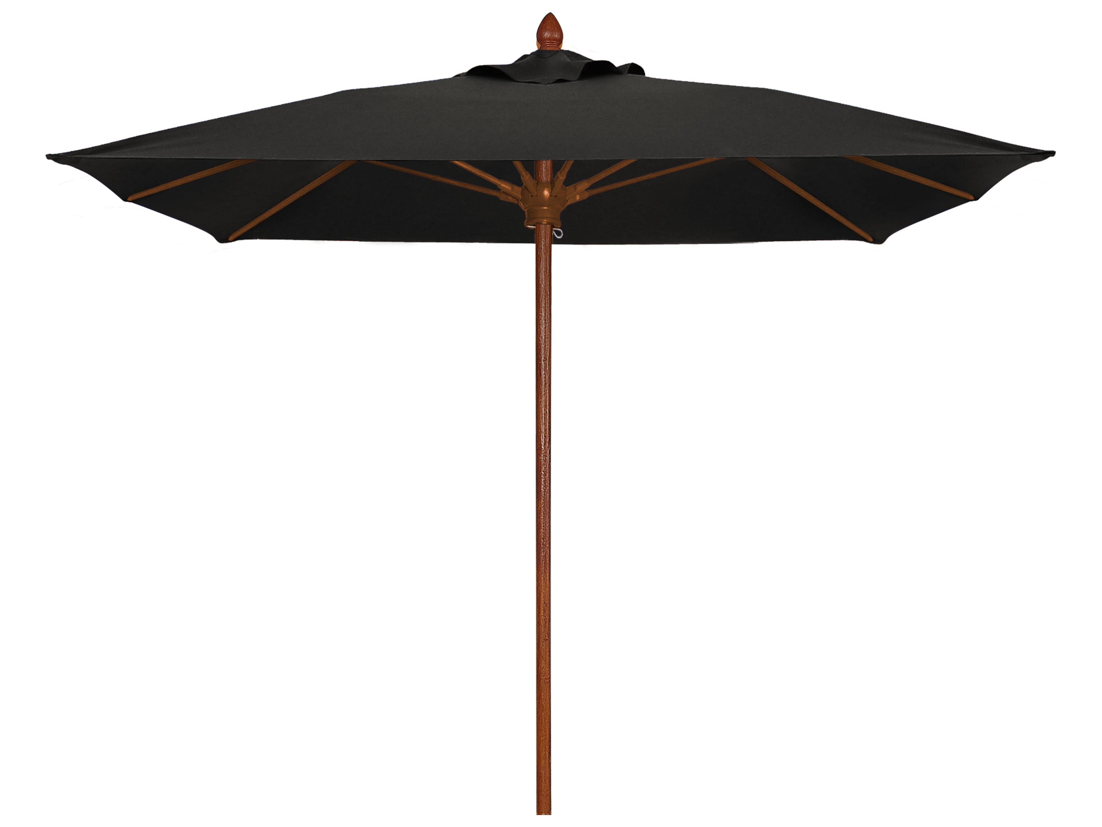 Fiberbuilt Outdoor Umbrellas Augusta Fiber Teak 6 Foot Square Pully Lift Outdoor Umbrella
