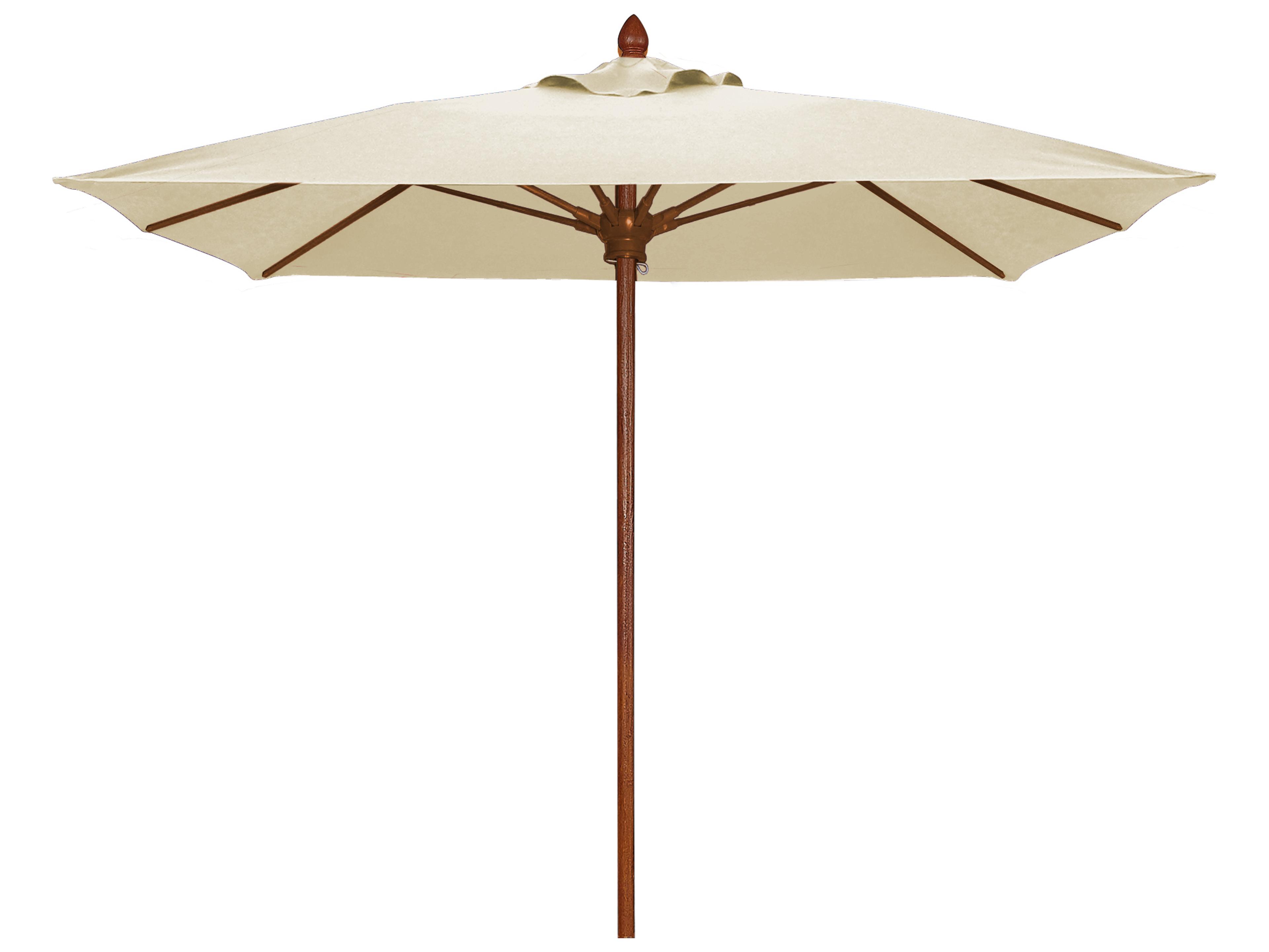 Fiberbuilt Patio Umbrellas Prestige - Bridgewater Fiberglass 6 Foot Square Pulley & Pin Patio Umbrella