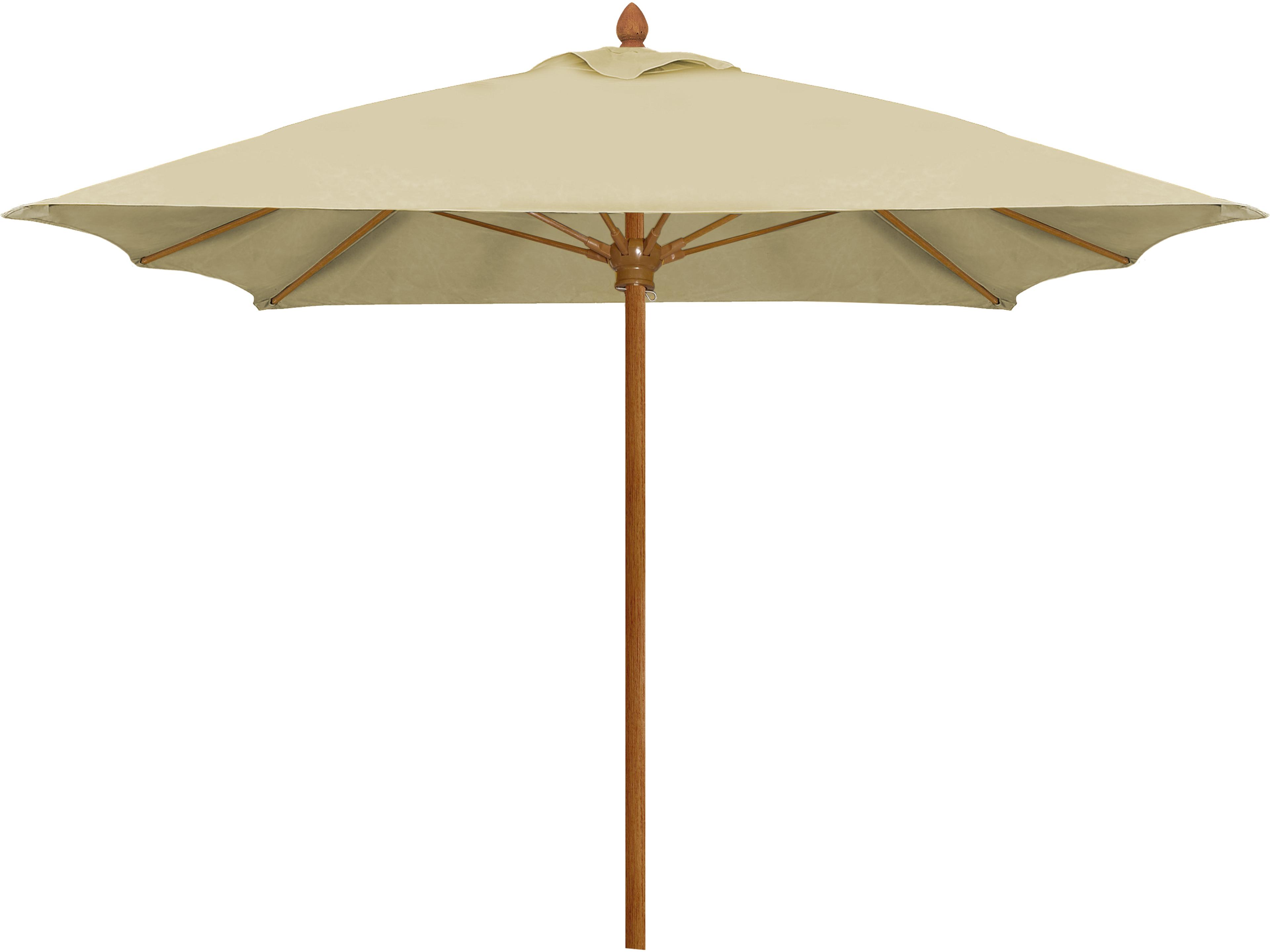 Fiberbuilt Patio Umbrellas Prestige - Diamante Fiberglass 6 Foot Square Push Up & Pin Patio Umbrella