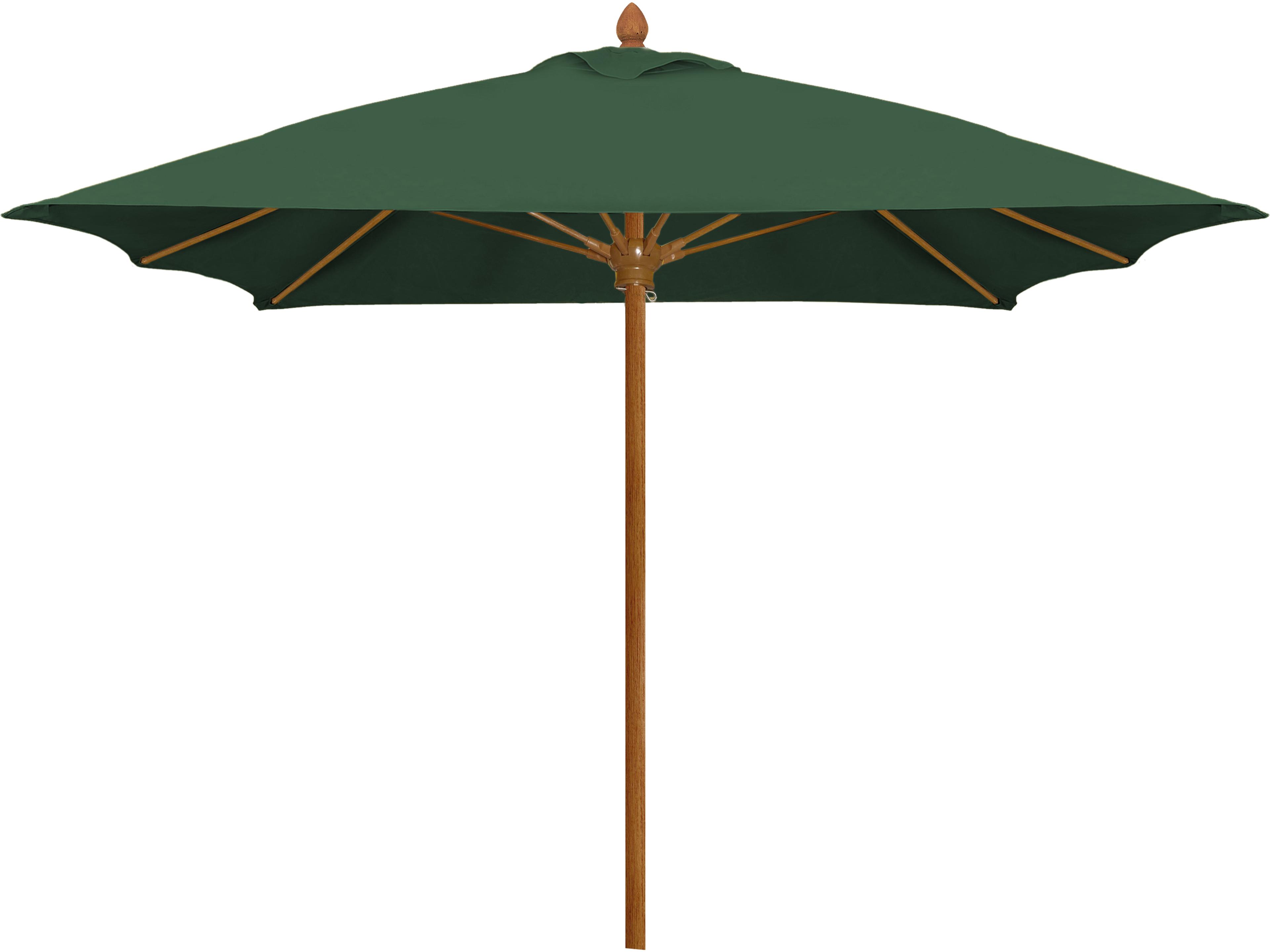 Fiberbuilt Patio Umbrellas Prestige - Diamante Fiberglass 6 Foot Square Push Up & Pin Patio Umbrella