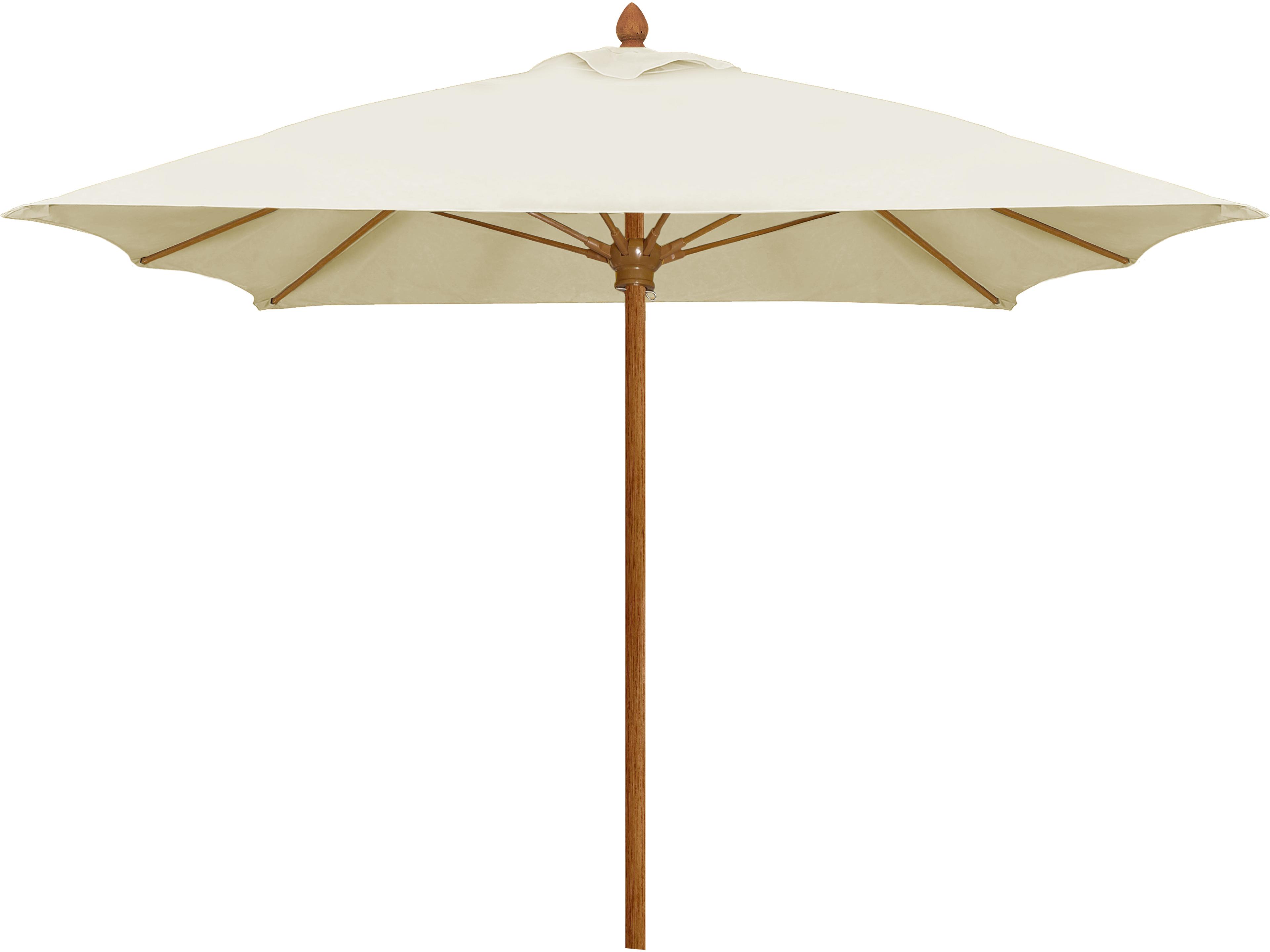 Fiberbuilt Patio Umbrellas Prestige - Diamante Fiberglass 6 Foot Square Push Up & Pin Patio Umbrella