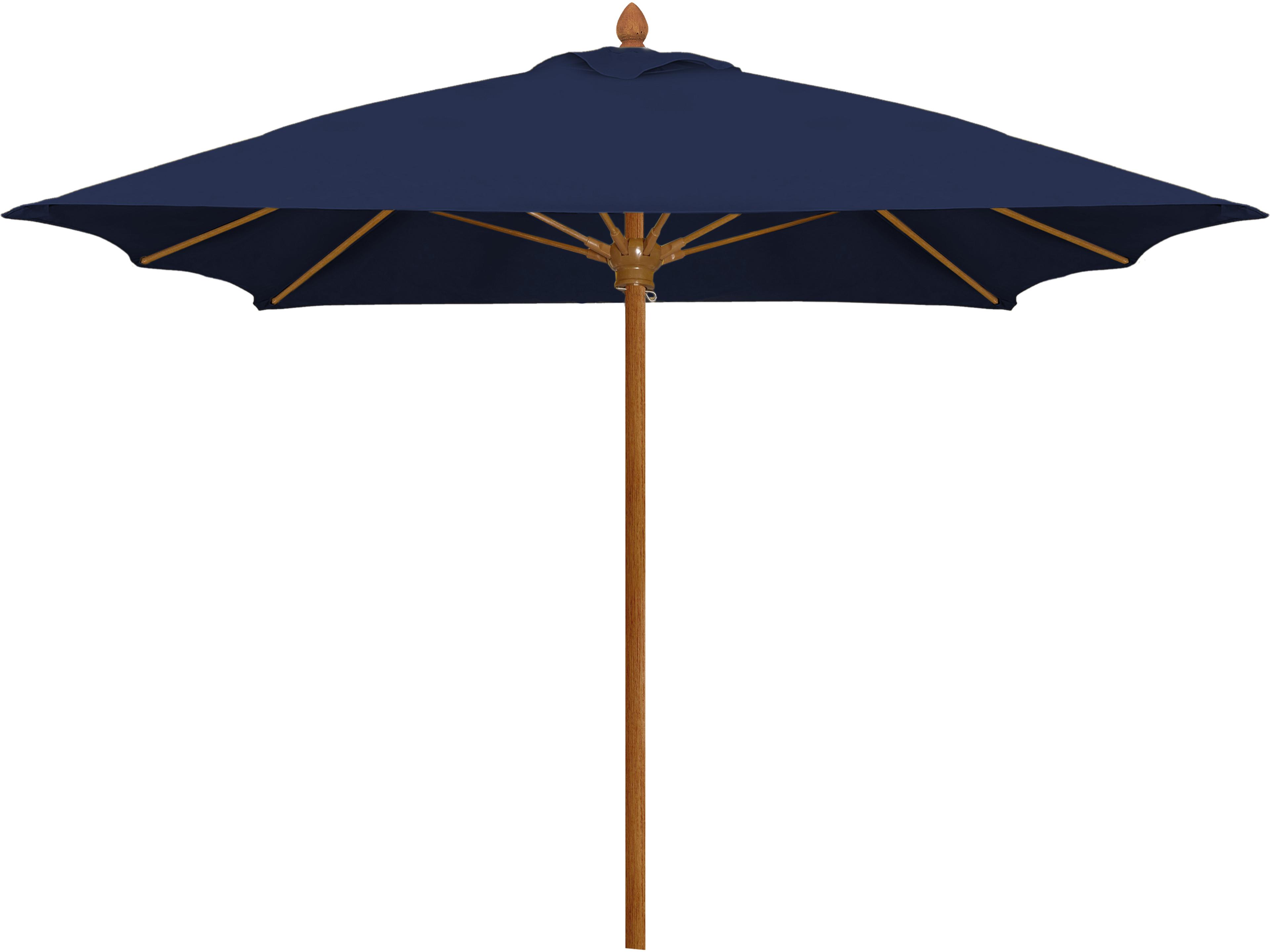 Fiberbuilt Patio Umbrellas Prestige - Diamante Fiberglass 6 Foot Square Push Up & Pin Patio Umbrella