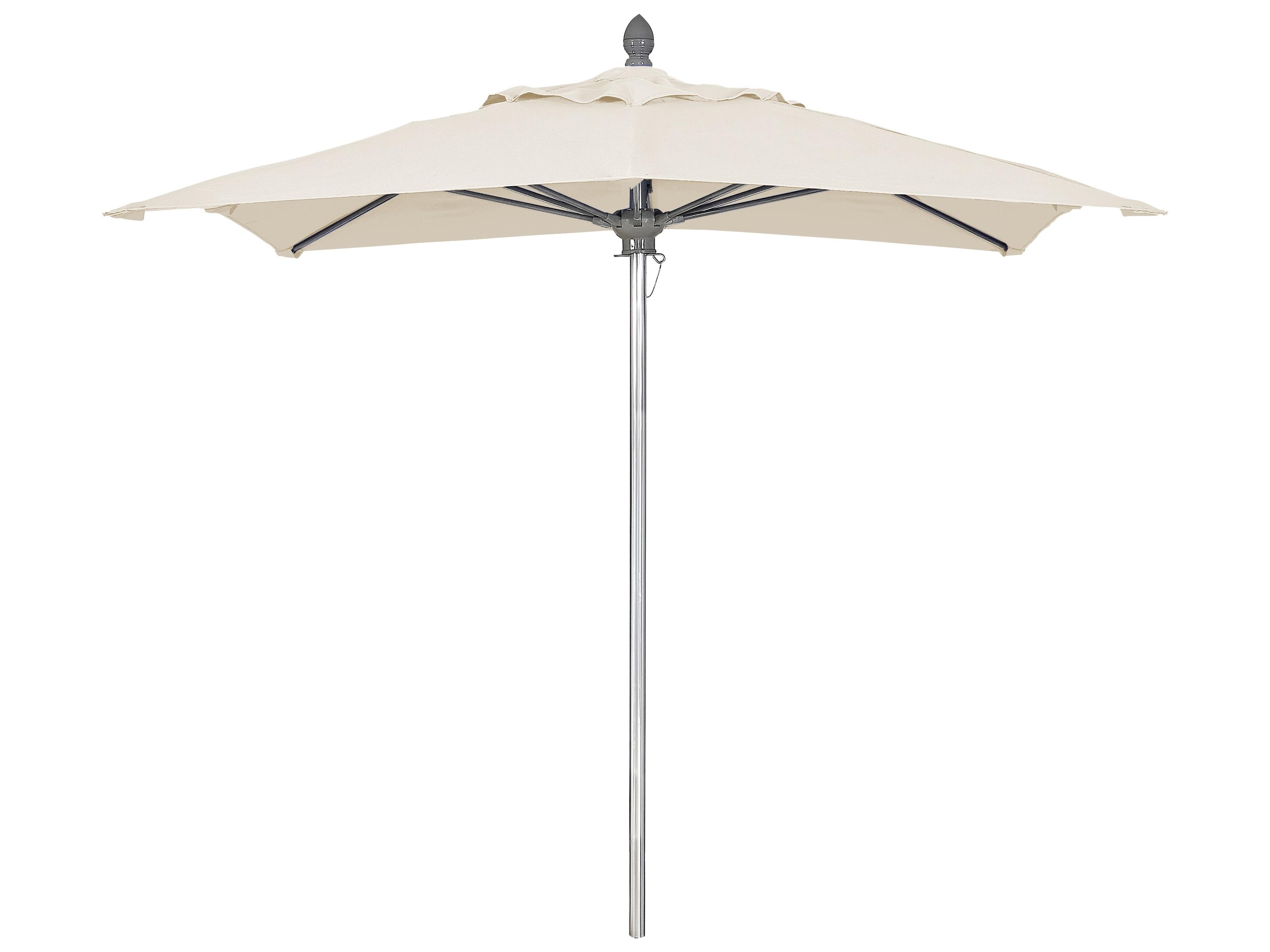 Fiberbuilt Outdoor Umbrellas Prestige - Lucaya Fiberglass 6 Foot Square Pulley & Pin Outdoor Umbrella