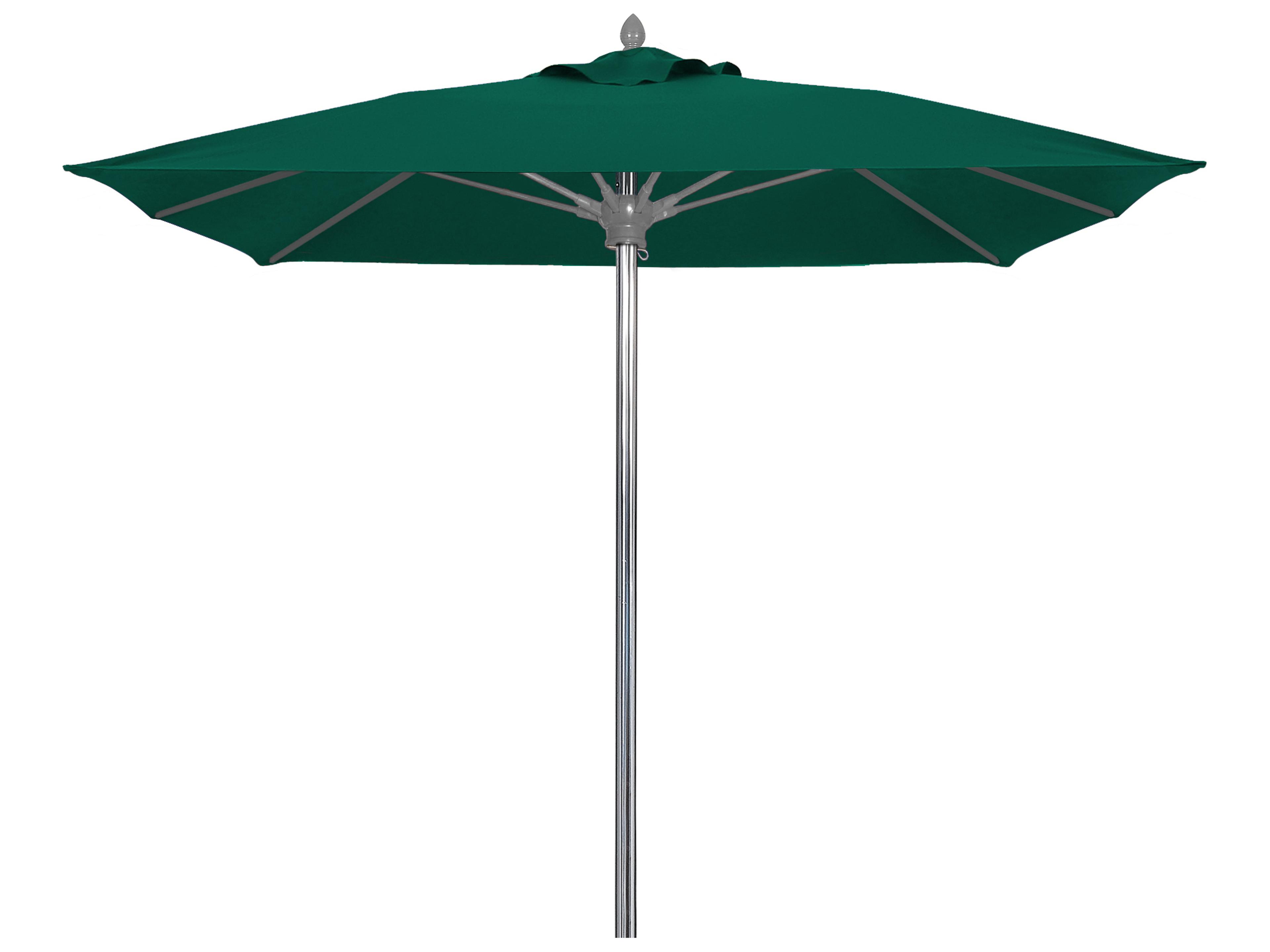 Fiberbuilt Outdoor Patio Umbrellas Prestige - Oceana Fiberglass 6 Foot Square Push Up & Pin Outdoor Patio Umbrella