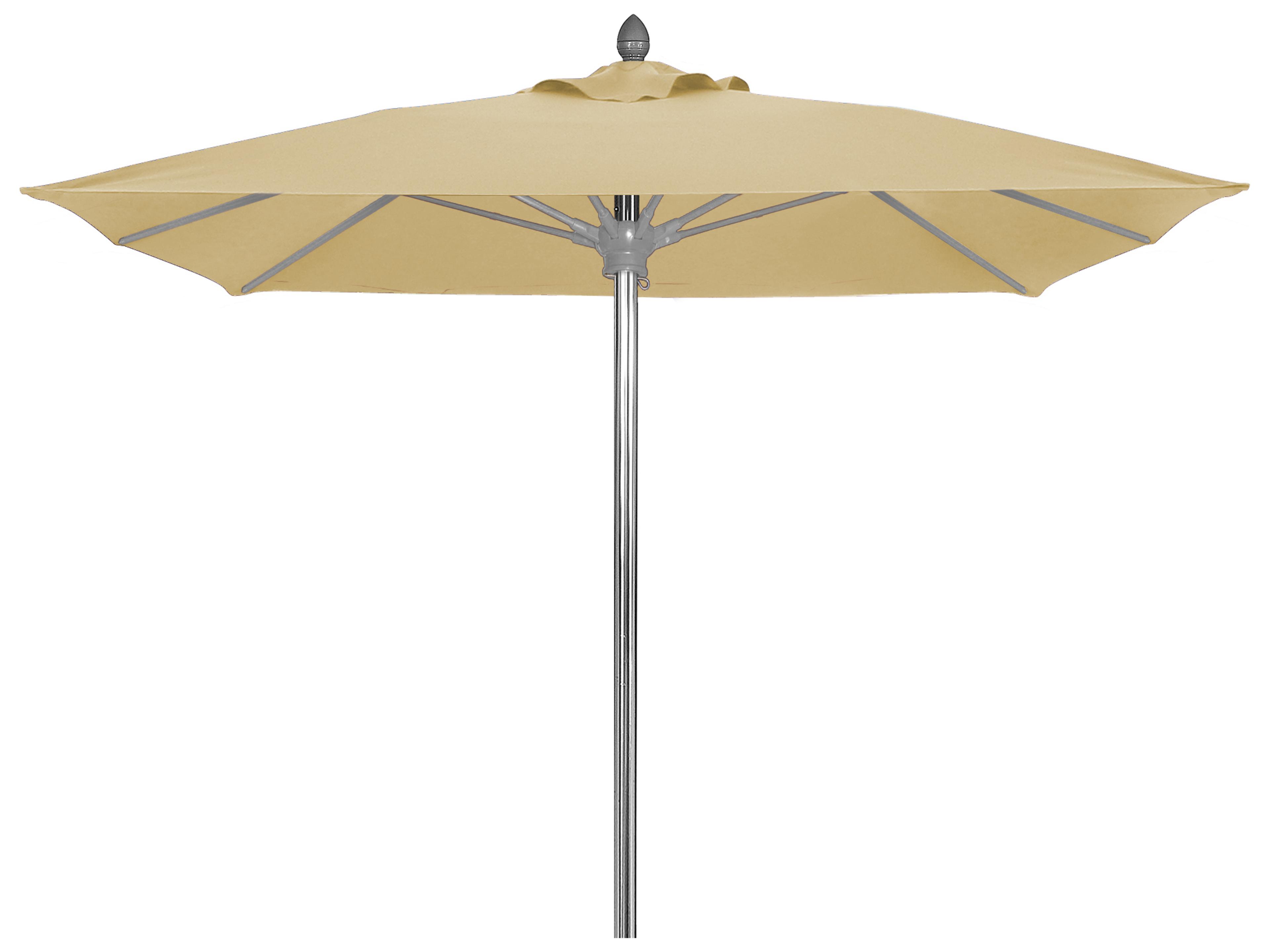 Fiberbuilt Patio Umbrellas Riva Aluminum 6 Foot Square Pulley & Pin Patio Umbrella