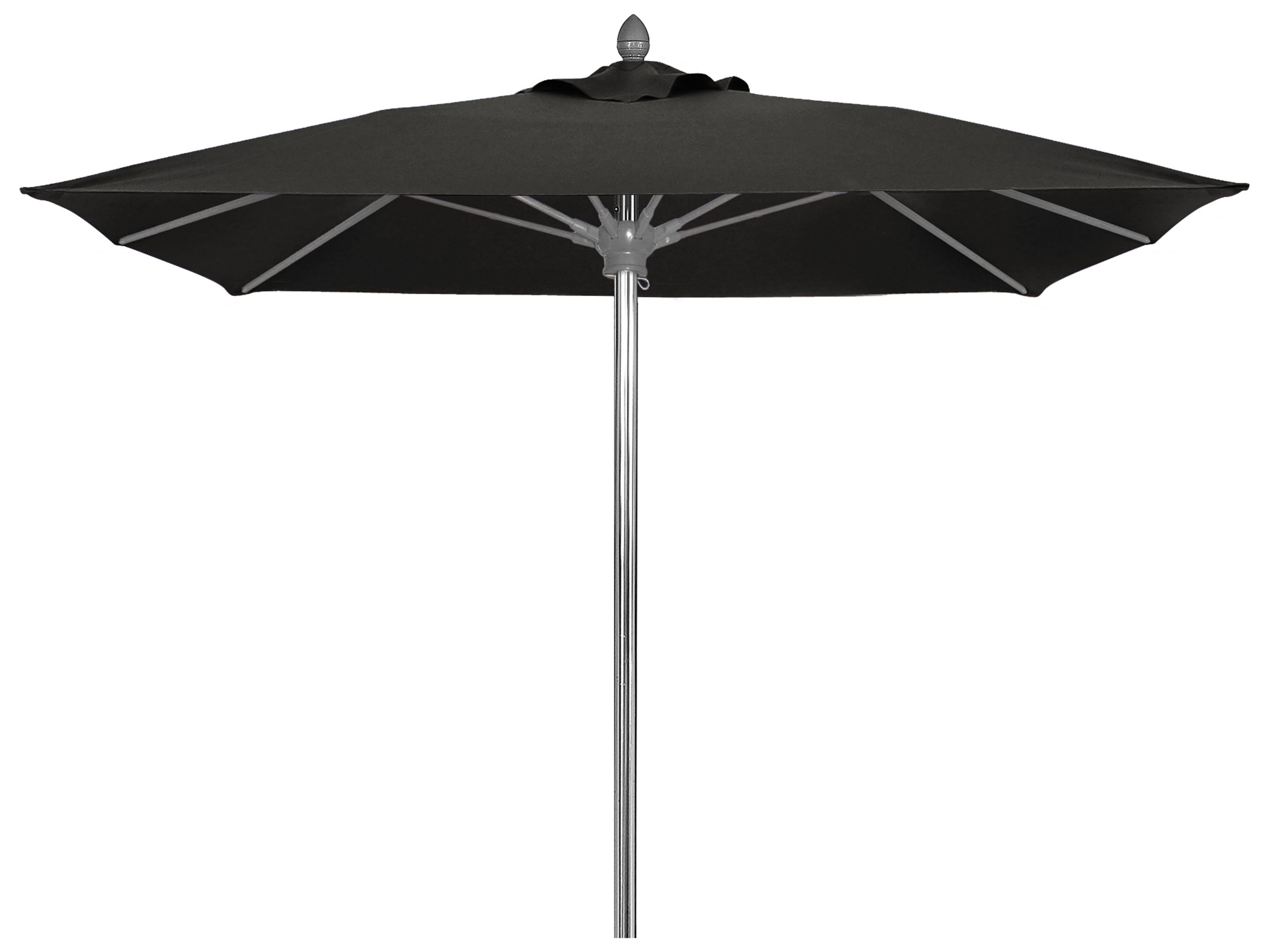 Fiberbuilt Patio Umbrellas Riva Aluminum 6 Foot Square Pulley & Pin Patio Umbrella