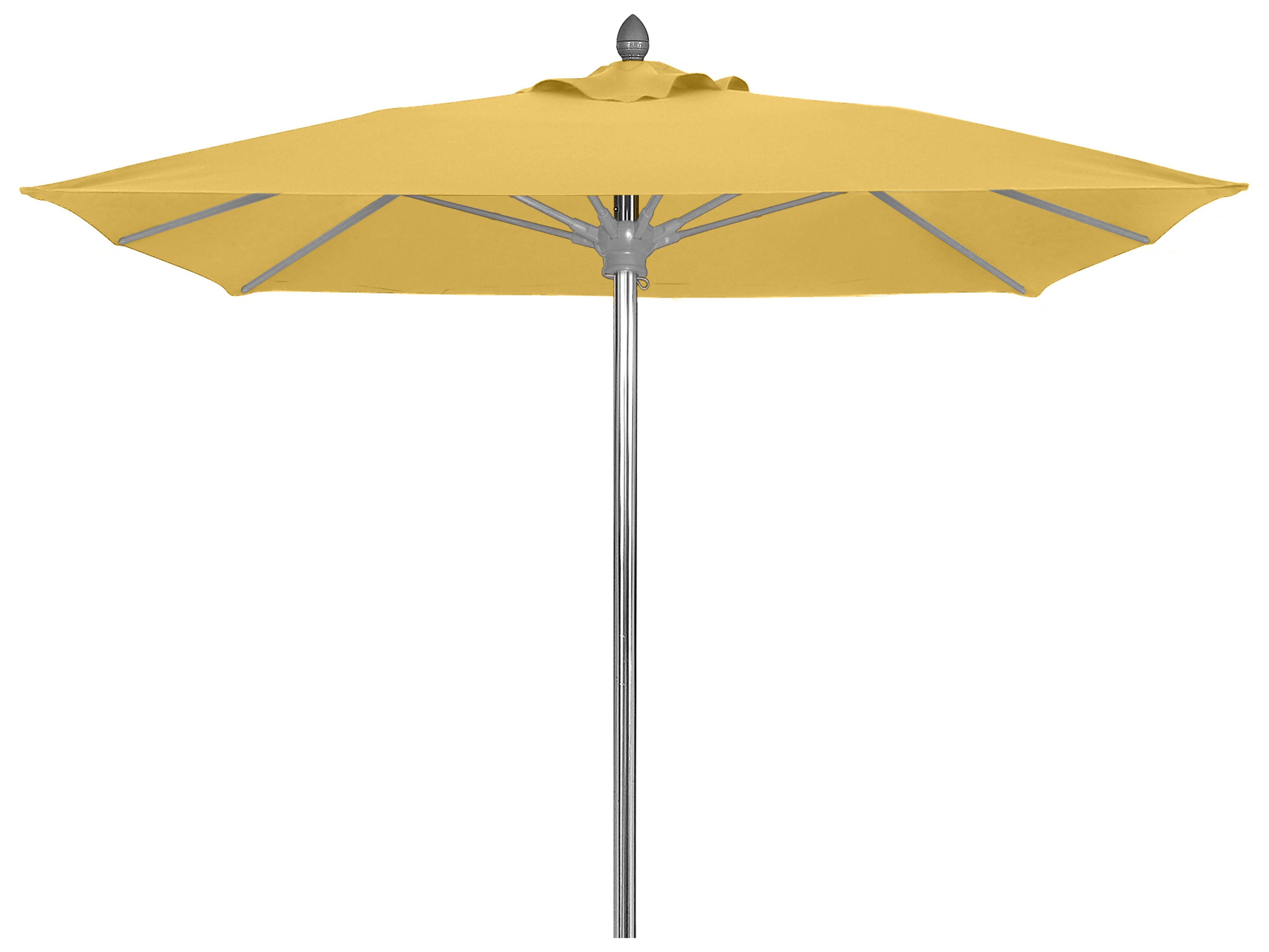 Fiberbuilt Patio Umbrellas Riva Aluminum 6 Foot Square Pulley & Pin Patio Umbrella