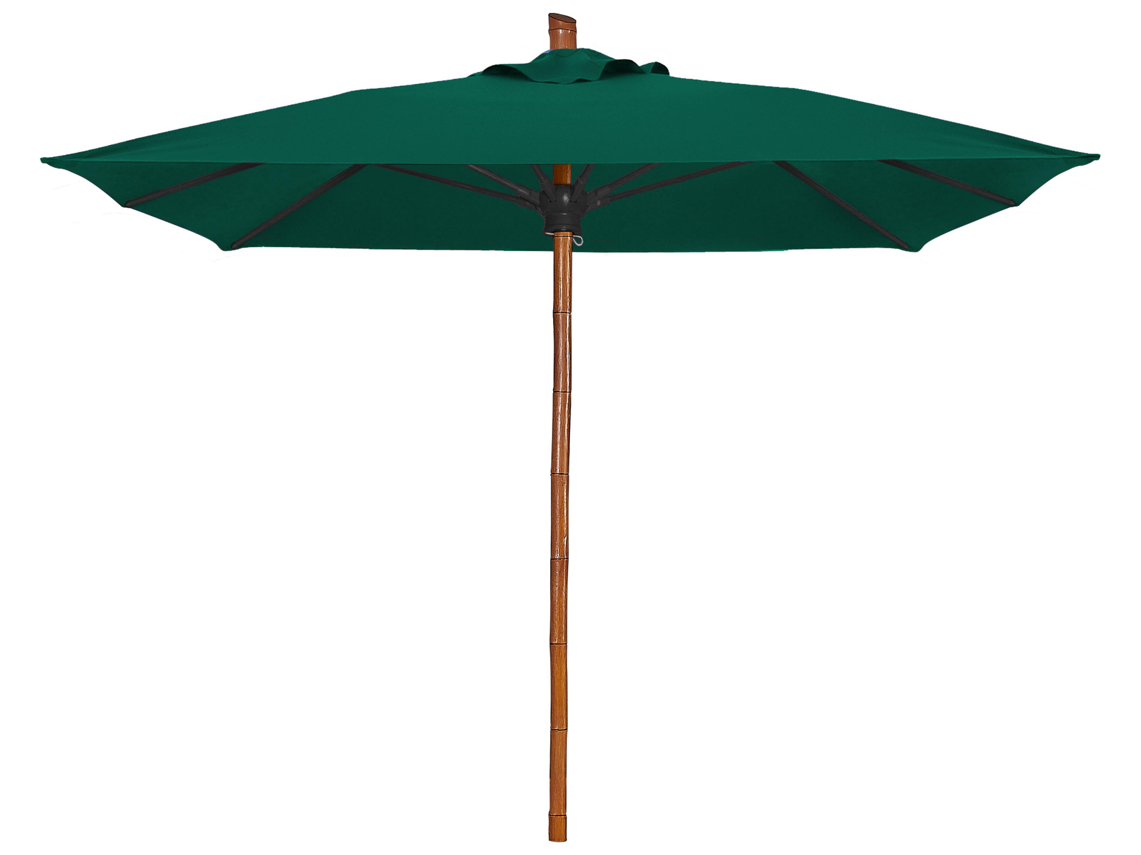 Fiberbuilt Patio Umbrellas Prestige - Bambusa Fiberglass 6 Foot Square Push Up & Pin Patio Umbrella