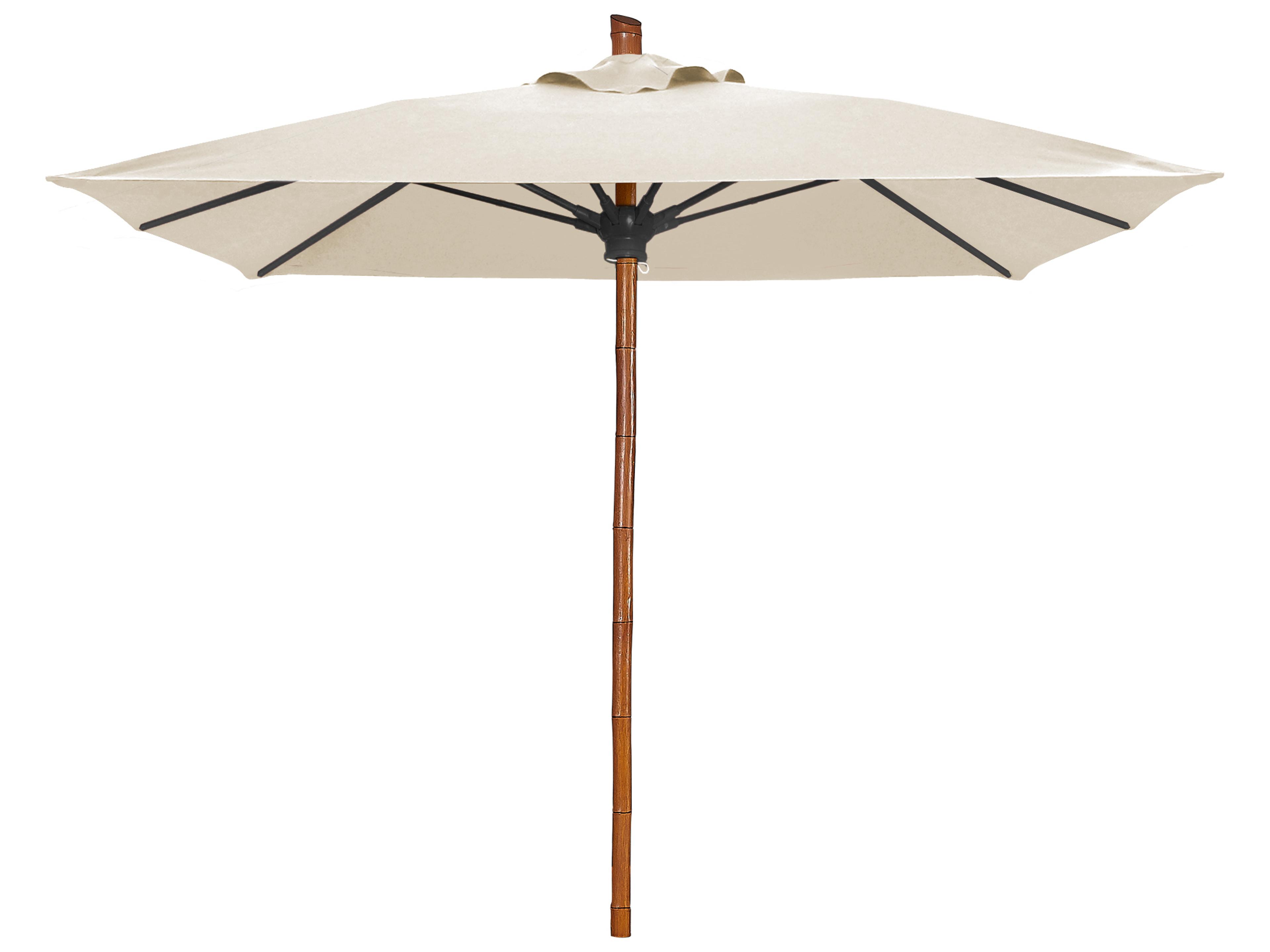 Fiberbuilt Patio Umbrellas Prestige - Bambusa Fiberglass 6 Foot Square Push Up & Pin Patio Umbrella