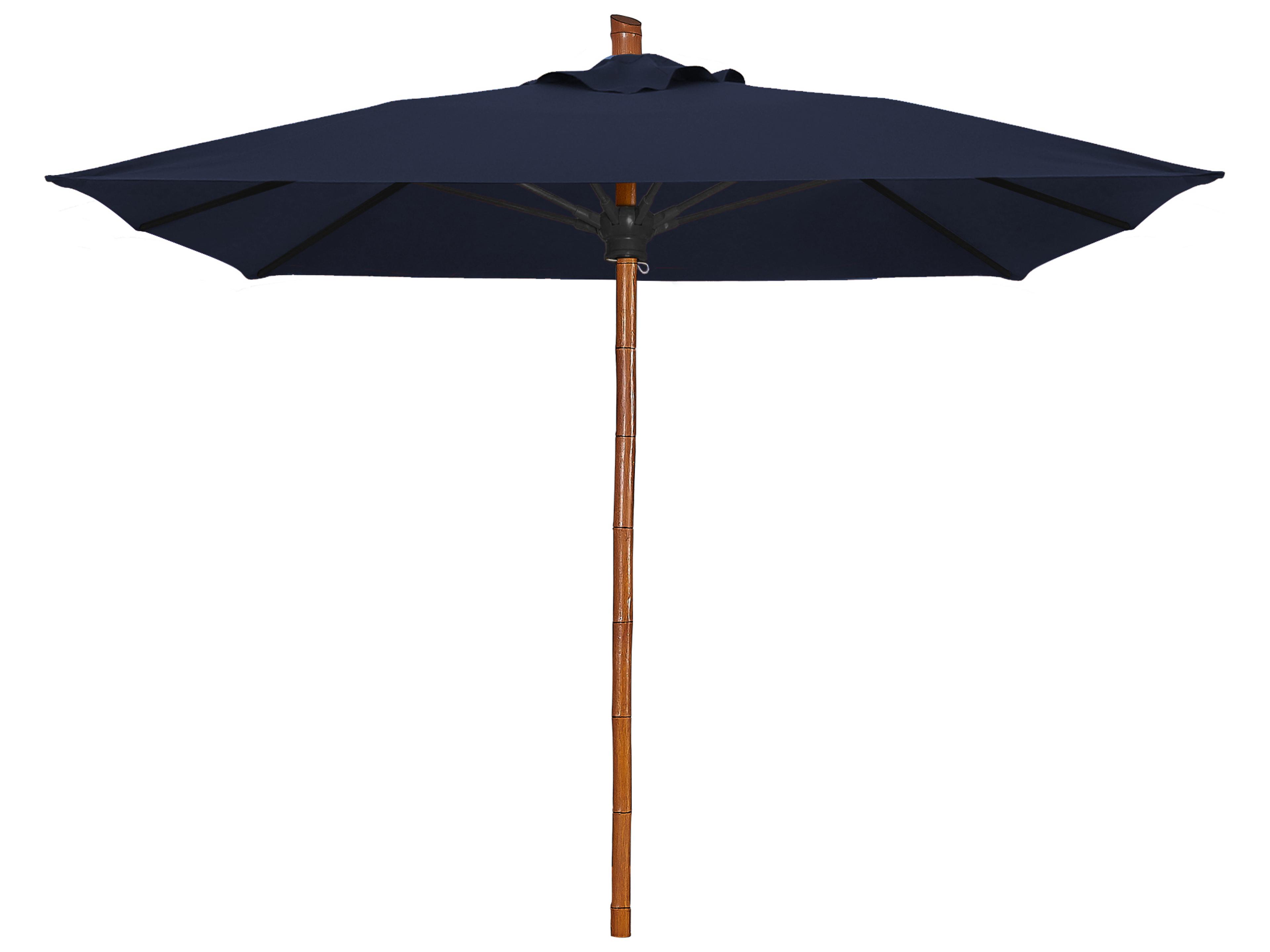 Fiberbuilt Patio Umbrellas Prestige - Bambusa Fiberglass 6 Foot Square Push Up & Pin Patio Umbrella