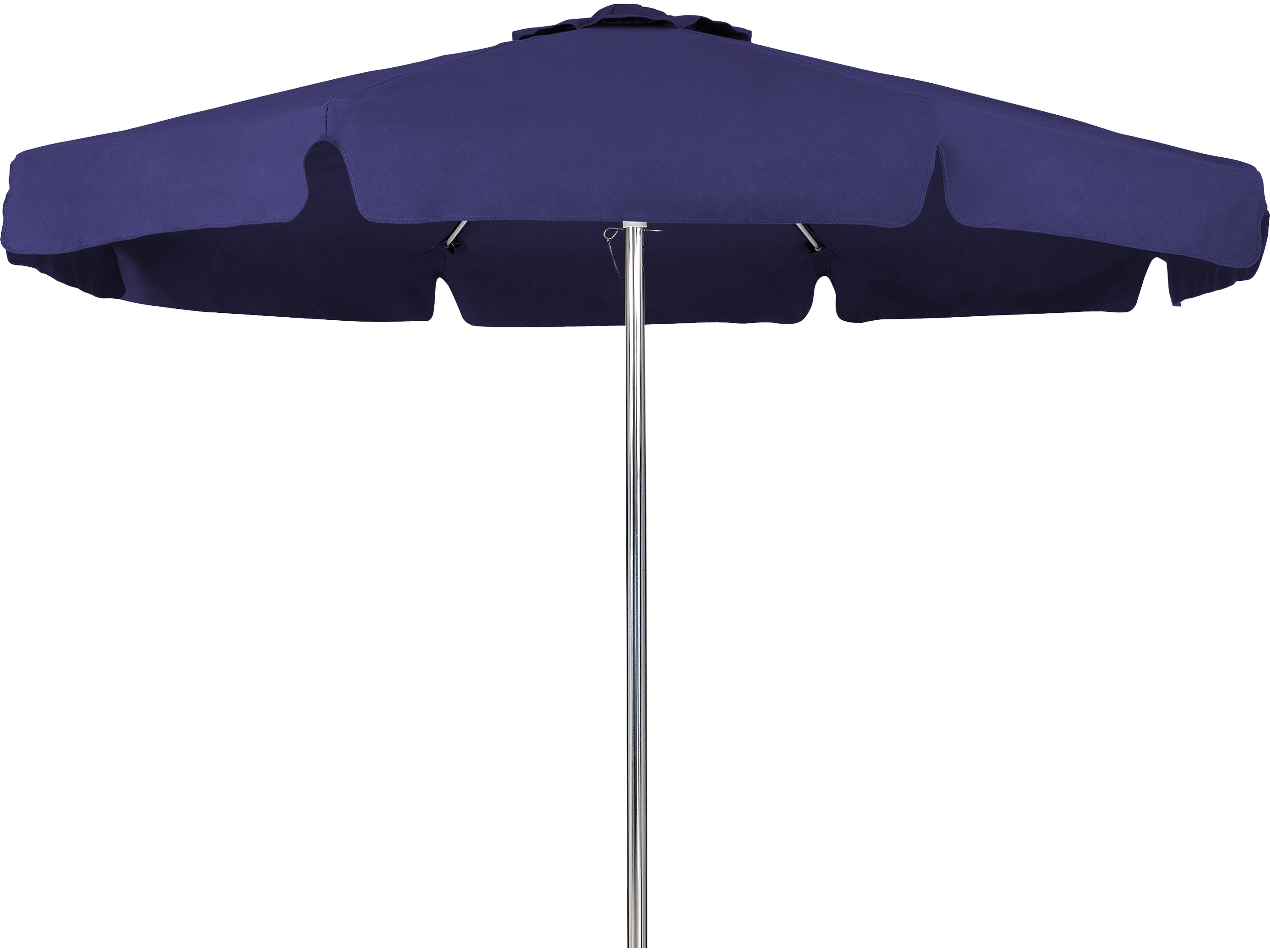 Fiberbuilt Outdoor Umbrellas Beach Aluminum Mill 7.5 Foot Octagon Push Up Outdoor Umbrella