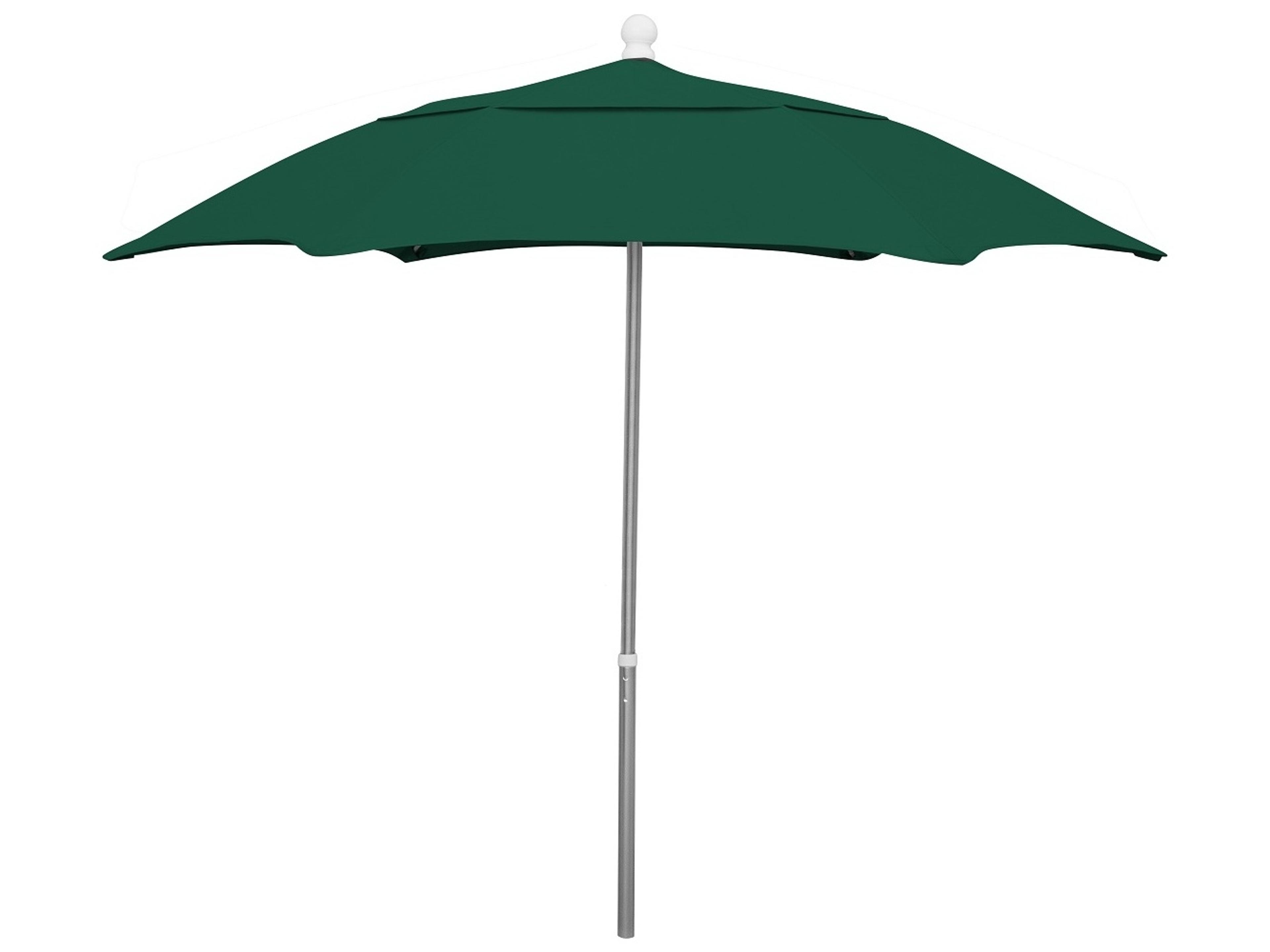 Fiberbuilt Outdoor Umbrellas Quick Ship Home 7.5 Foot Push Up Lift Outdoor Umbrella