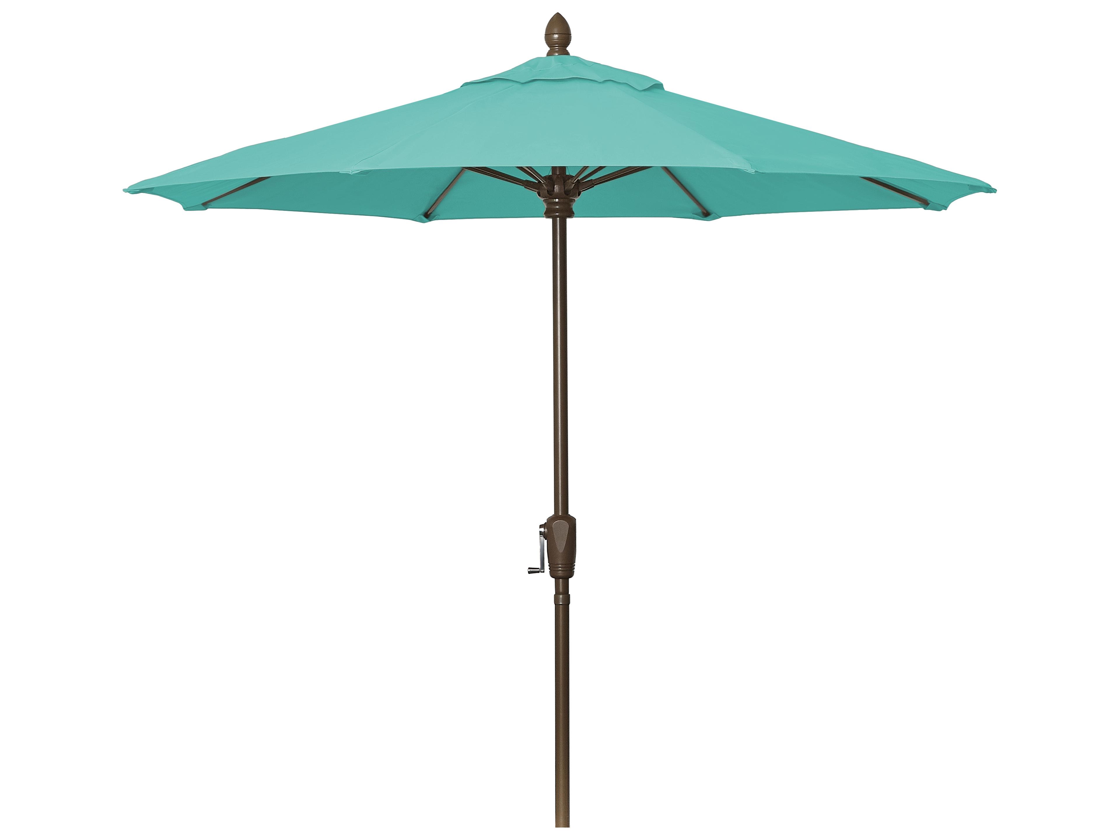 Fiberbuilt Market Crank 7.5 Foot Octagon Aluminum Outdoor Patio Umbrella