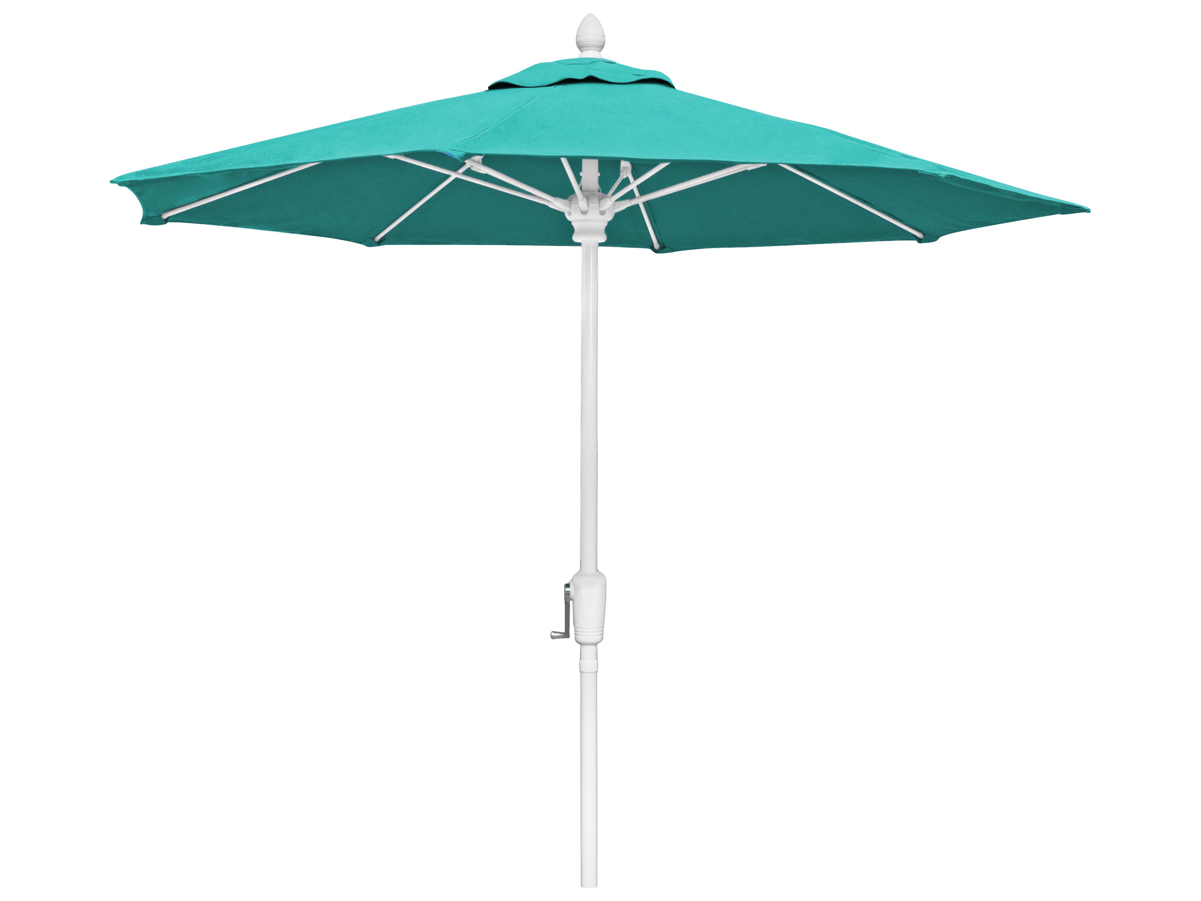 Fiberbuilt Patio Umbrellas Quick Ship Market Crank 7.5 Foot Octagon Aluminum Patio Umbrella