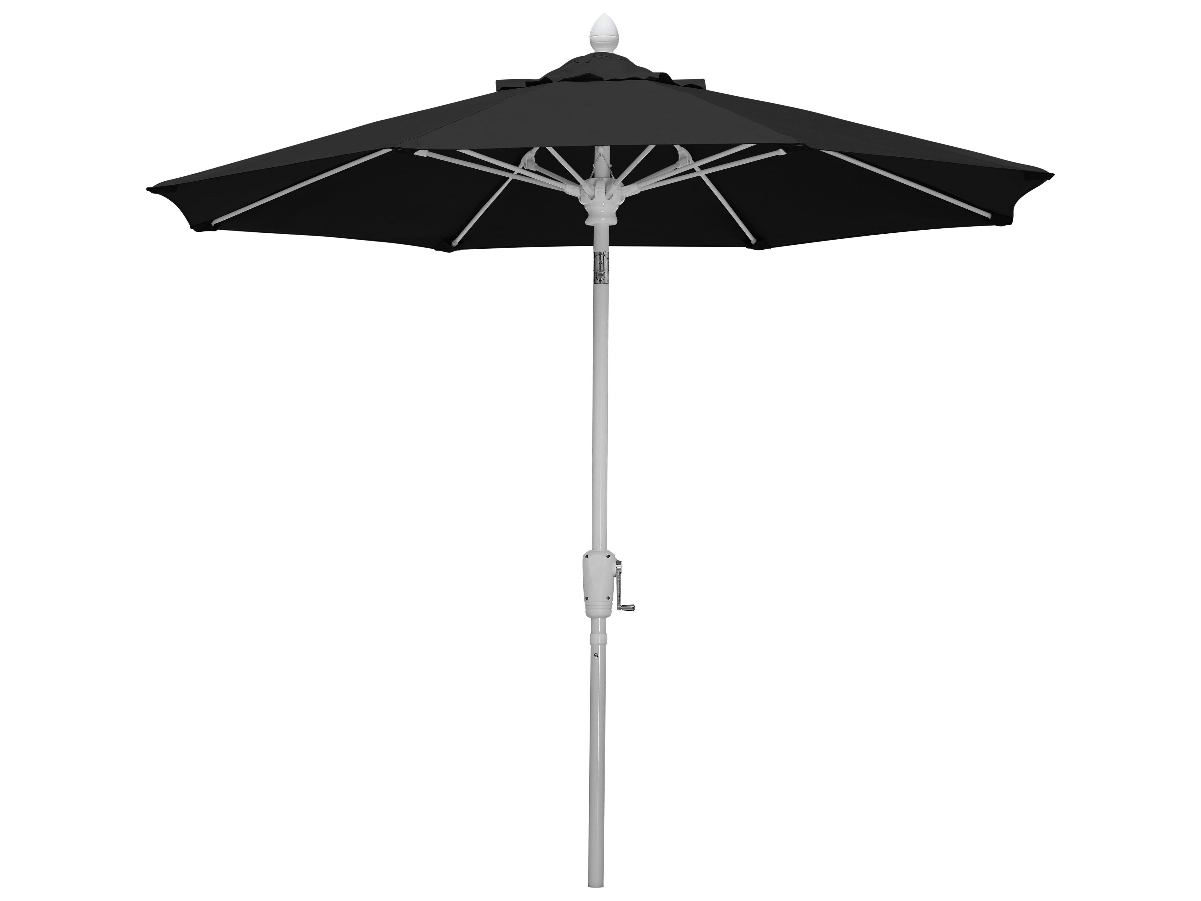 Fiberbuilt Outdoor Umbrellas Market Aluminum 7.5 Foot Octagon Crank with Tilt Outdoor Umbrella