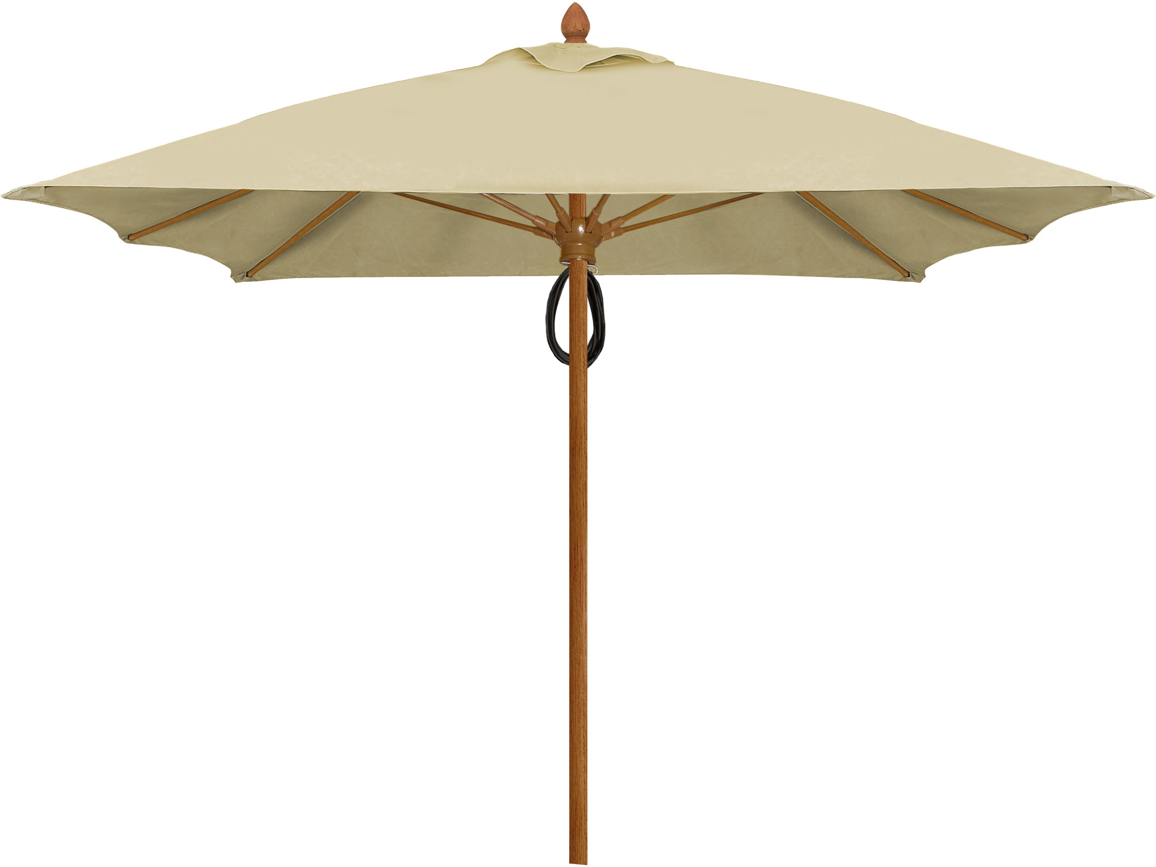 Fiberbuilt Outdoor Umbrellas Prestige - Diamante Fiberglass 7 Foot Square Pulley & Pin Outdoor Umbrella