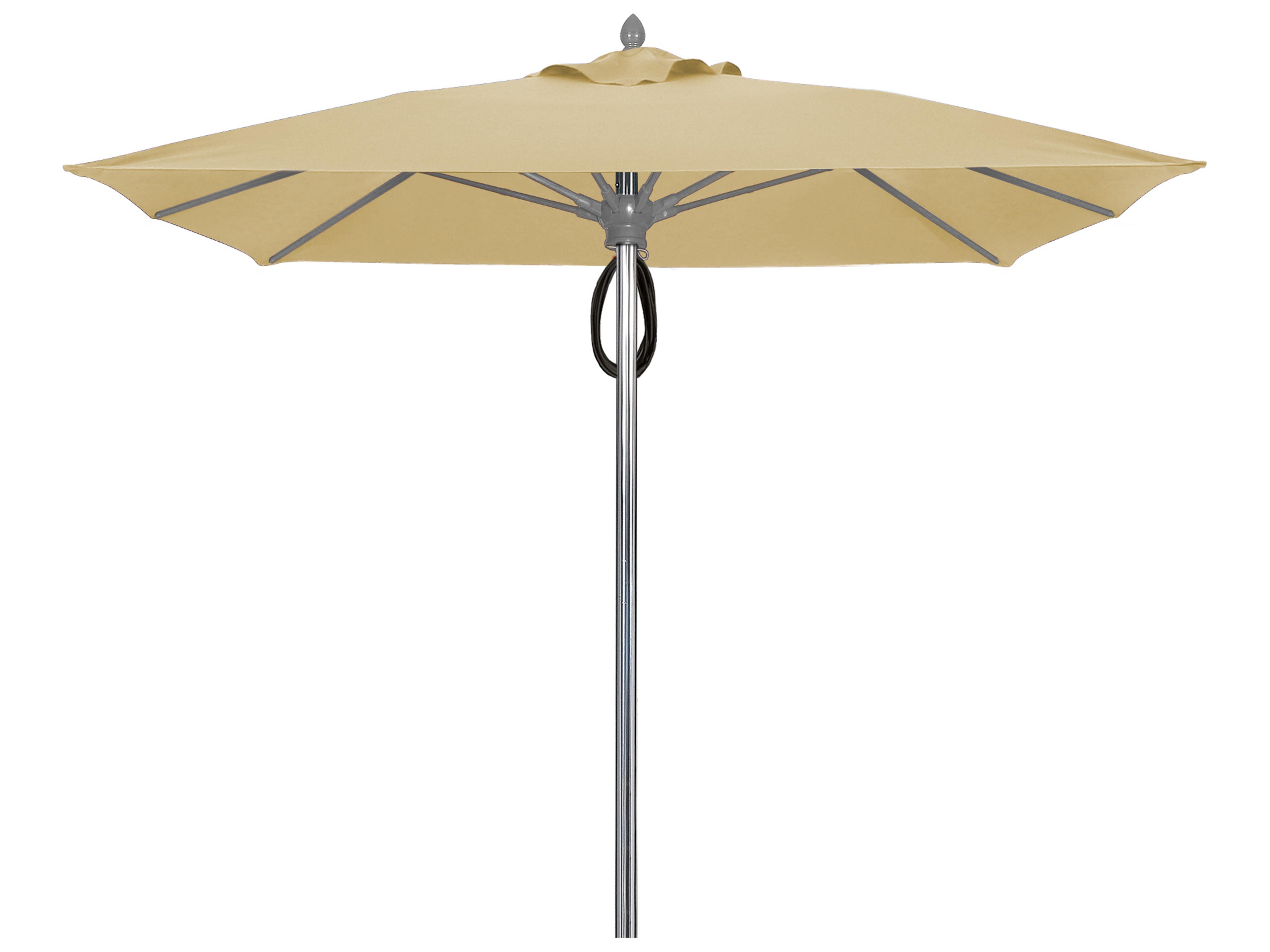 Fiberbuilt Patio Umbrellas Prestige - Oceana Fiberglass 7 Foot Square Pulley & Pin Patio Umbrella