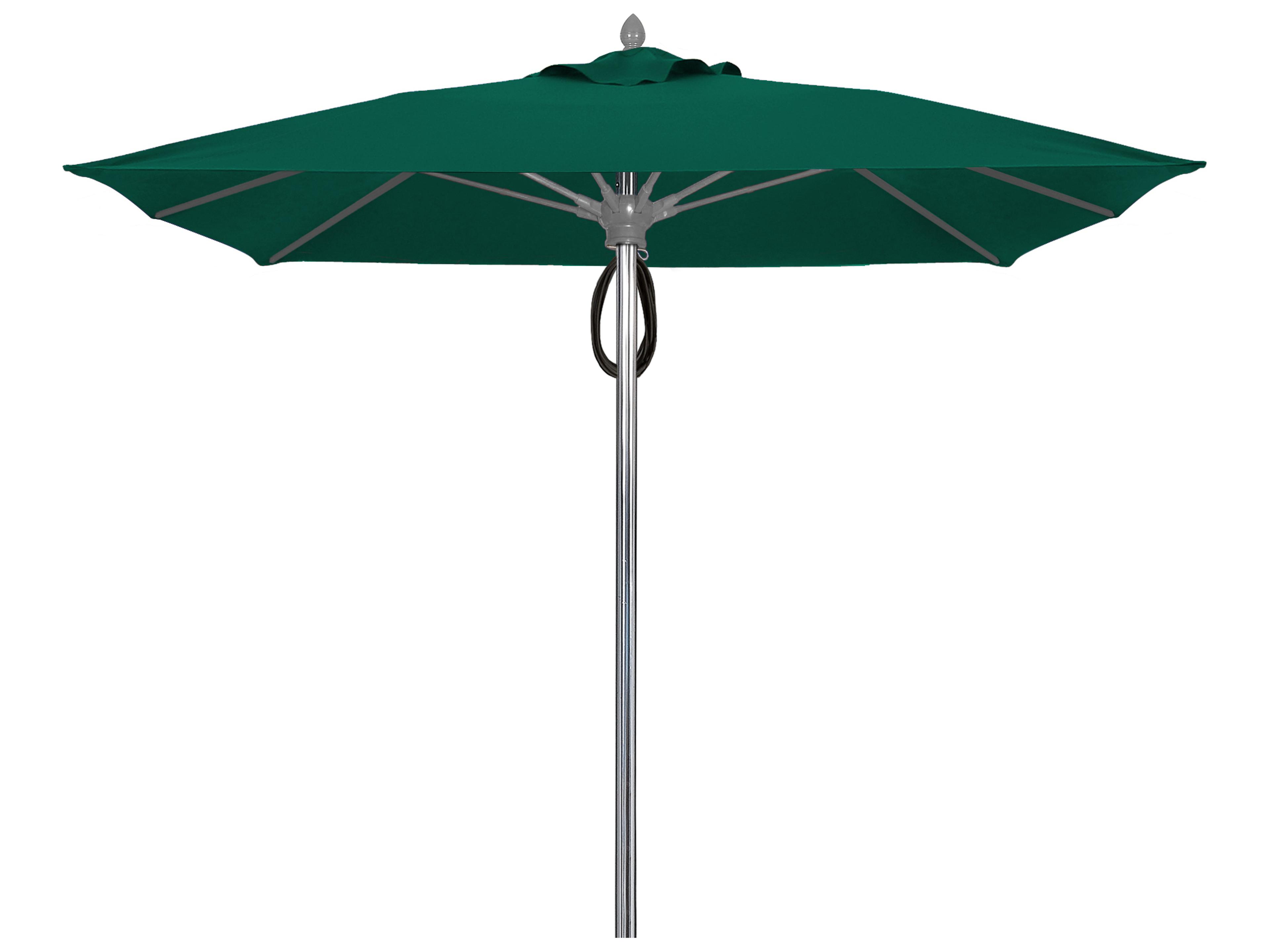 Fiberbuilt Patio Umbrellas Prestige - Oceana Fiberglass 7 Foot Square Pulley & Pin Patio Umbrella