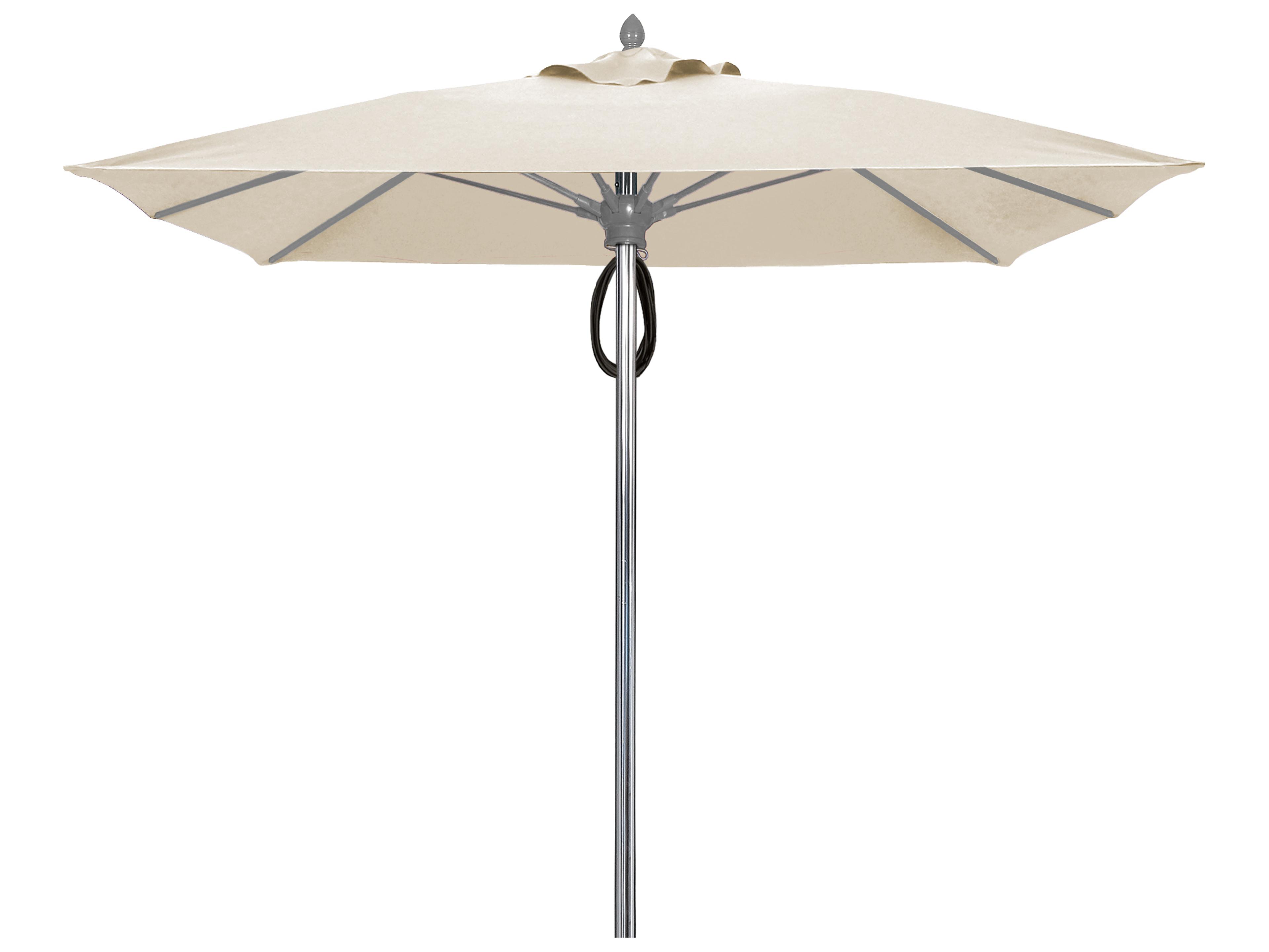 Fiberbuilt Patio Umbrellas Prestige - Oceana Fiberglass 7 Foot Square Pulley & Pin Patio Umbrella