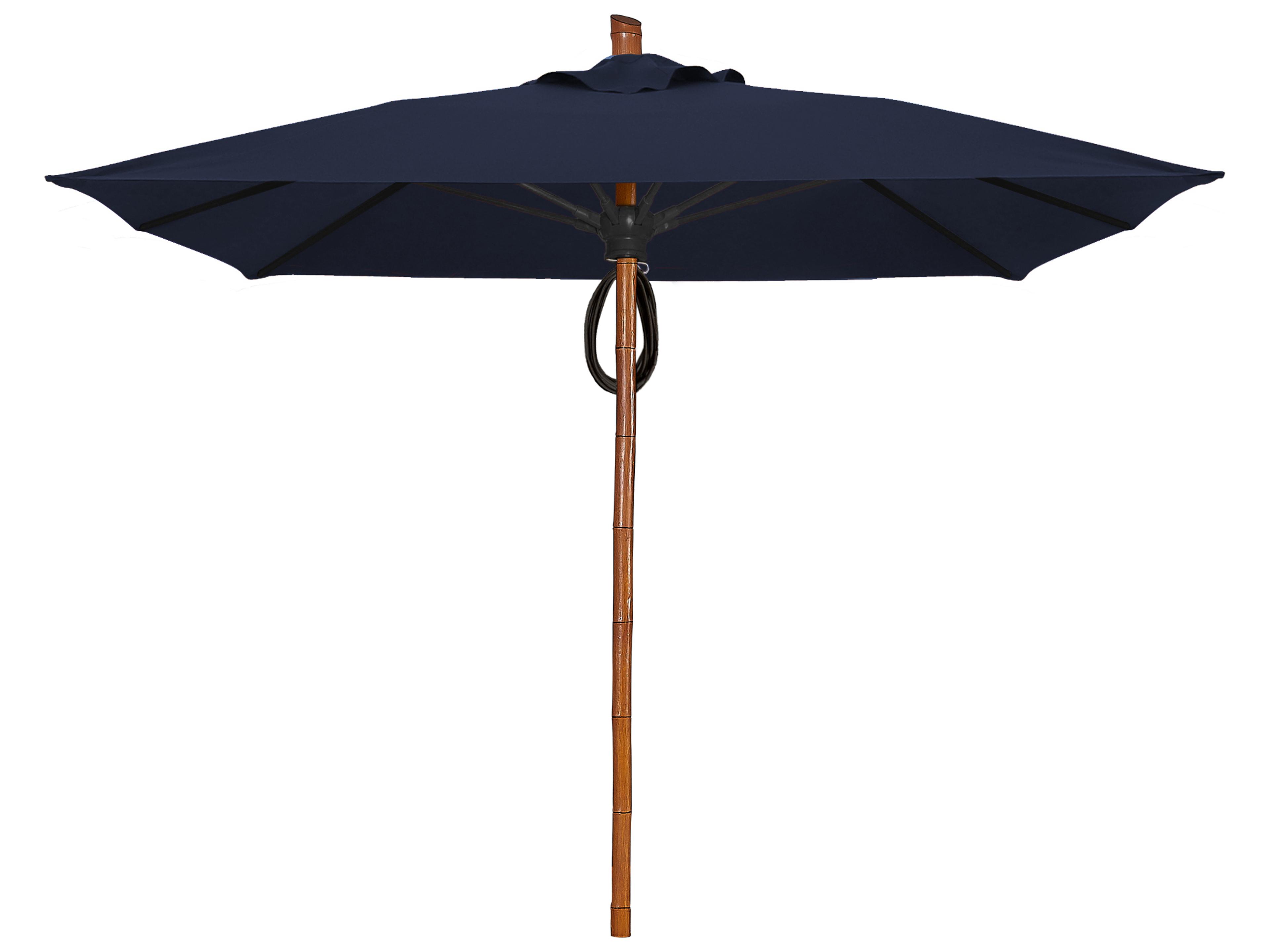 Fiberbuilt Outdoor Umbrellas Prestige - Bambusa Fiberglass 7.5 Foot Square Pulley & Pin Outdoor Umbrella