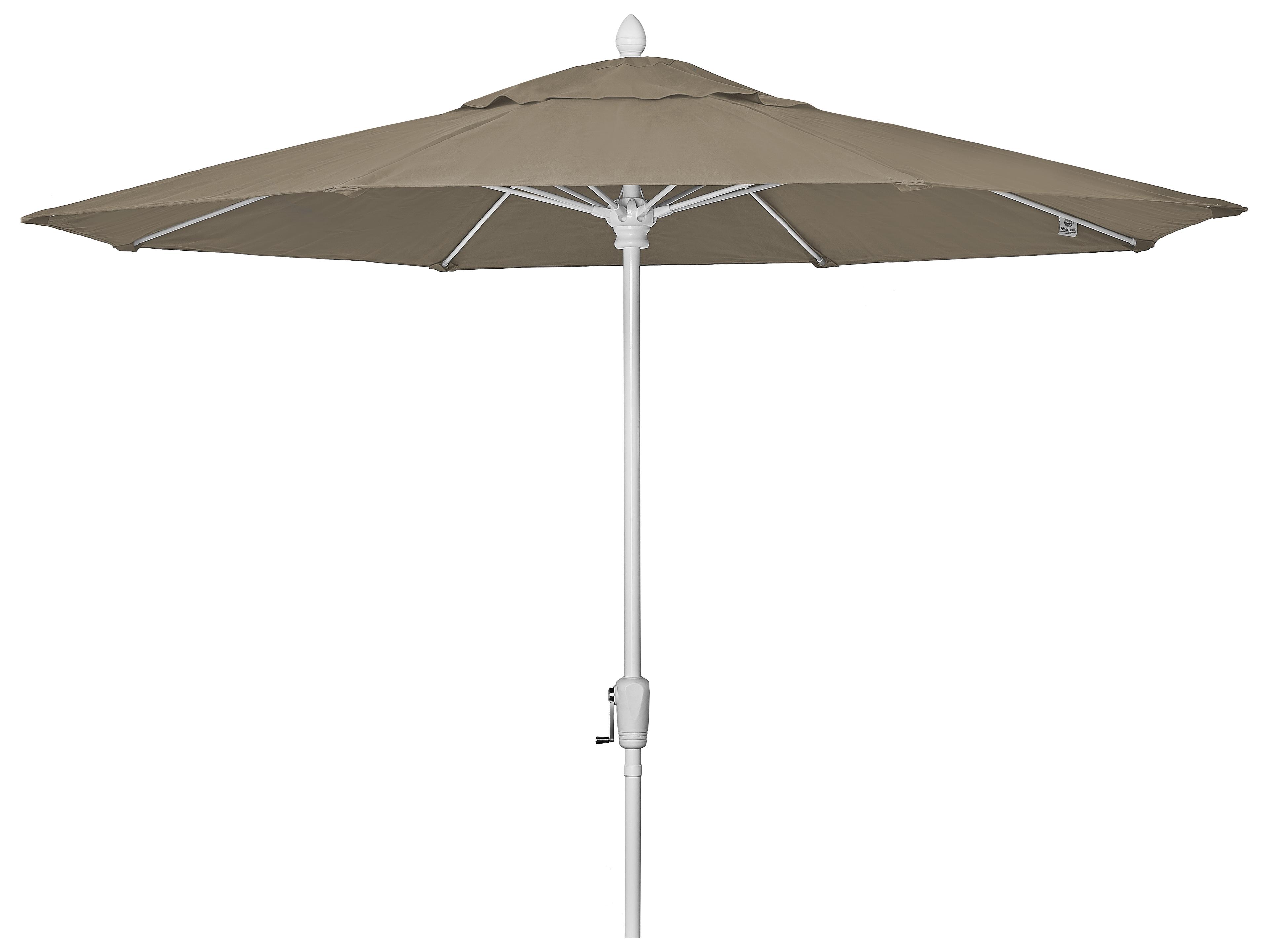 Fiberbuilt Market Crank 9 Foot Octagon Aluminum Outdoor Umbrella