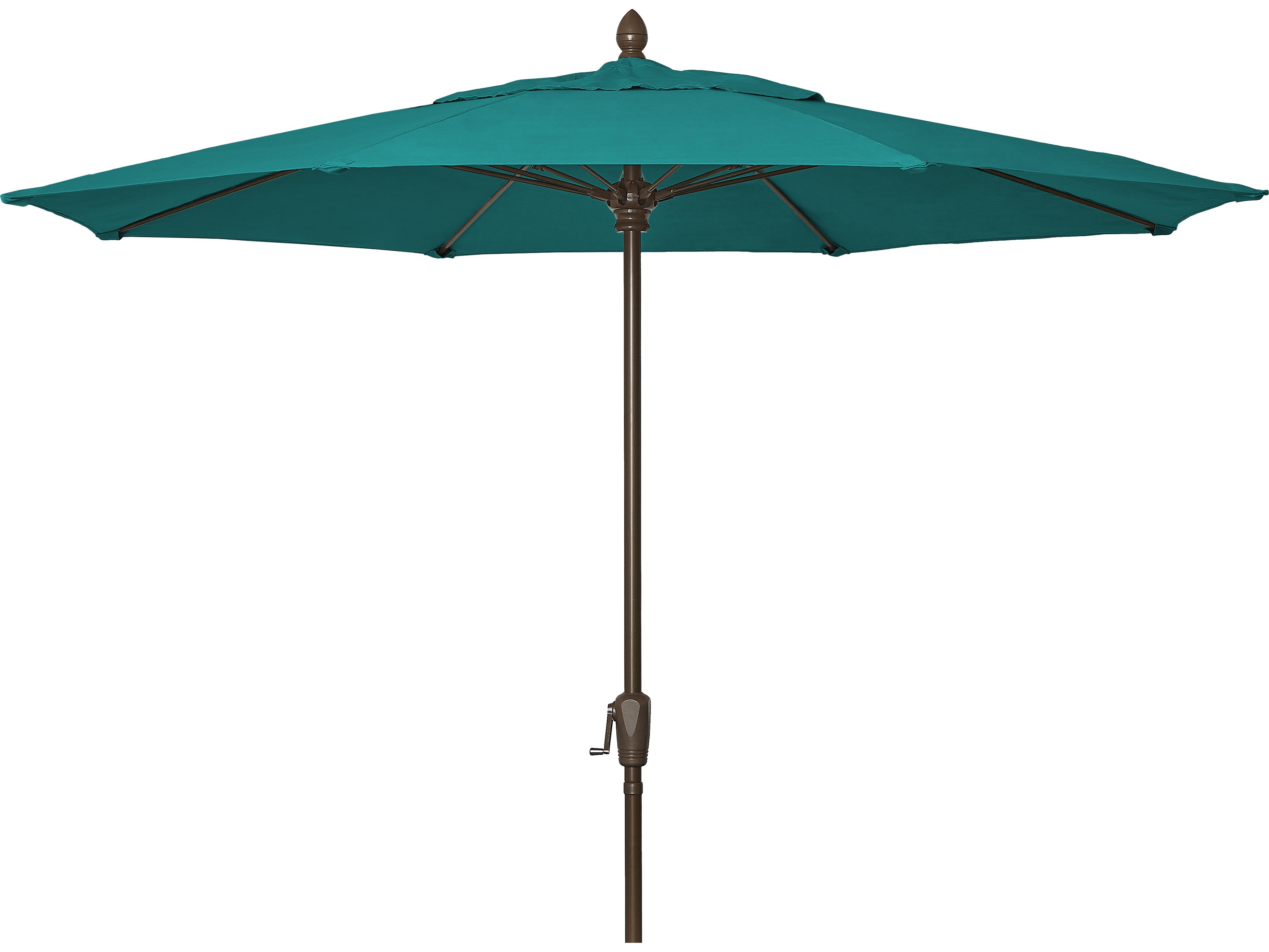Fiberbuilt Outdoor Umbrellas Quick Ship Market Crank 9 Foot Octagon Aluminum Outdoor Umbrella
