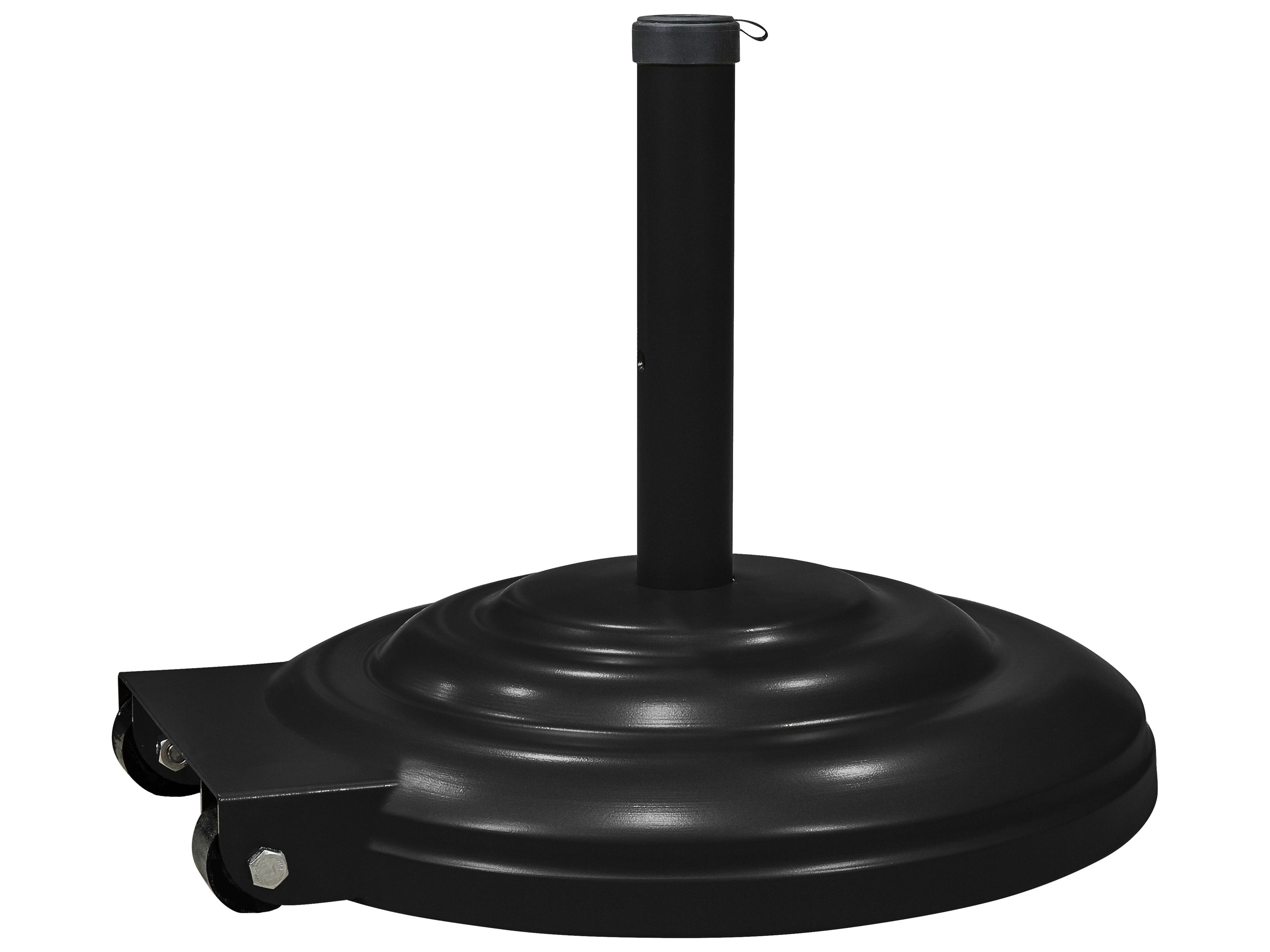 Fiberbuilt Umbrellas Aluminum 175lbs Round Umbrella Base with Wheels