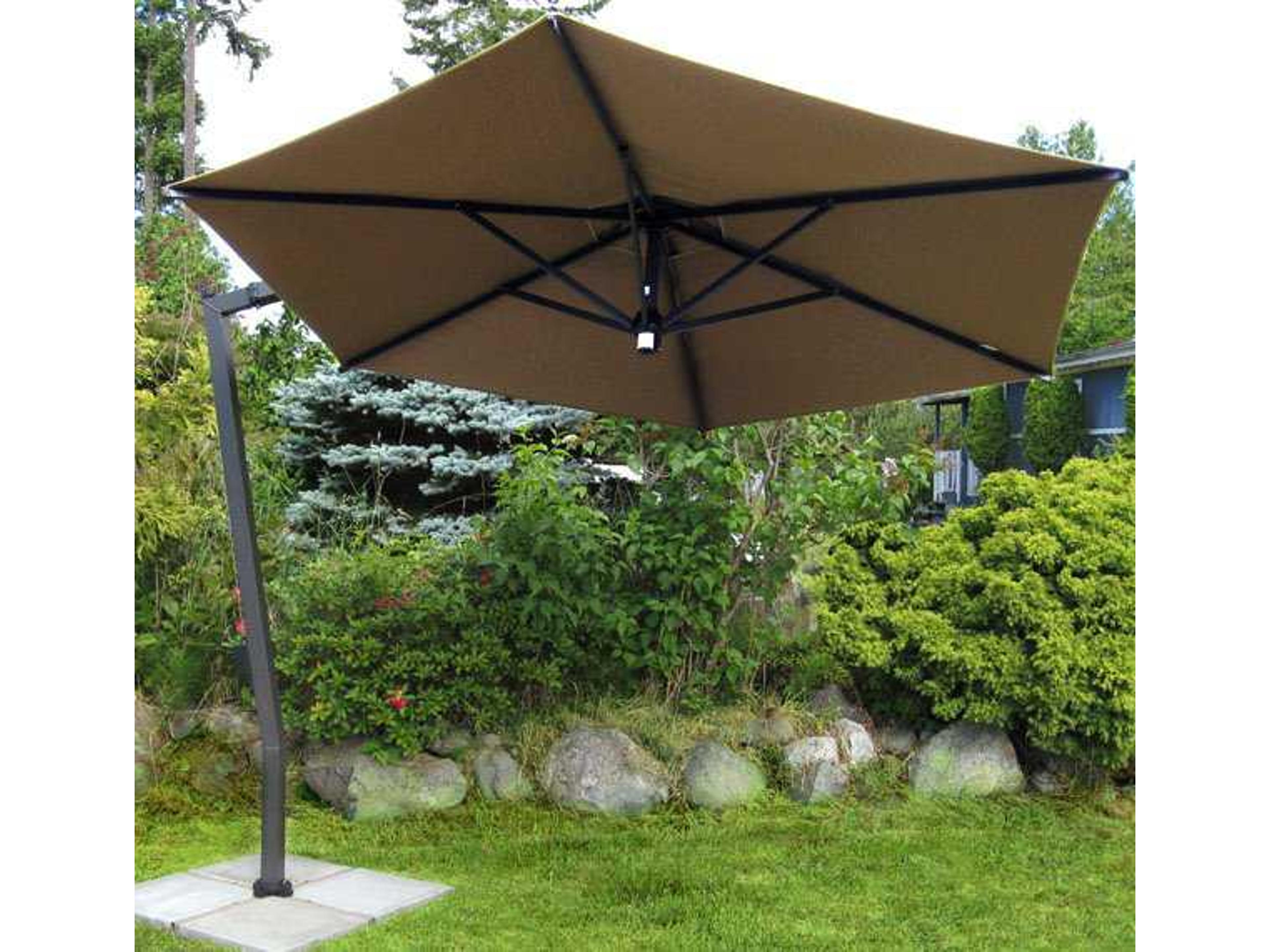 FIM C-Series Aluminum 10.5 Foot Hexagon Cantilever Patio Umbrella