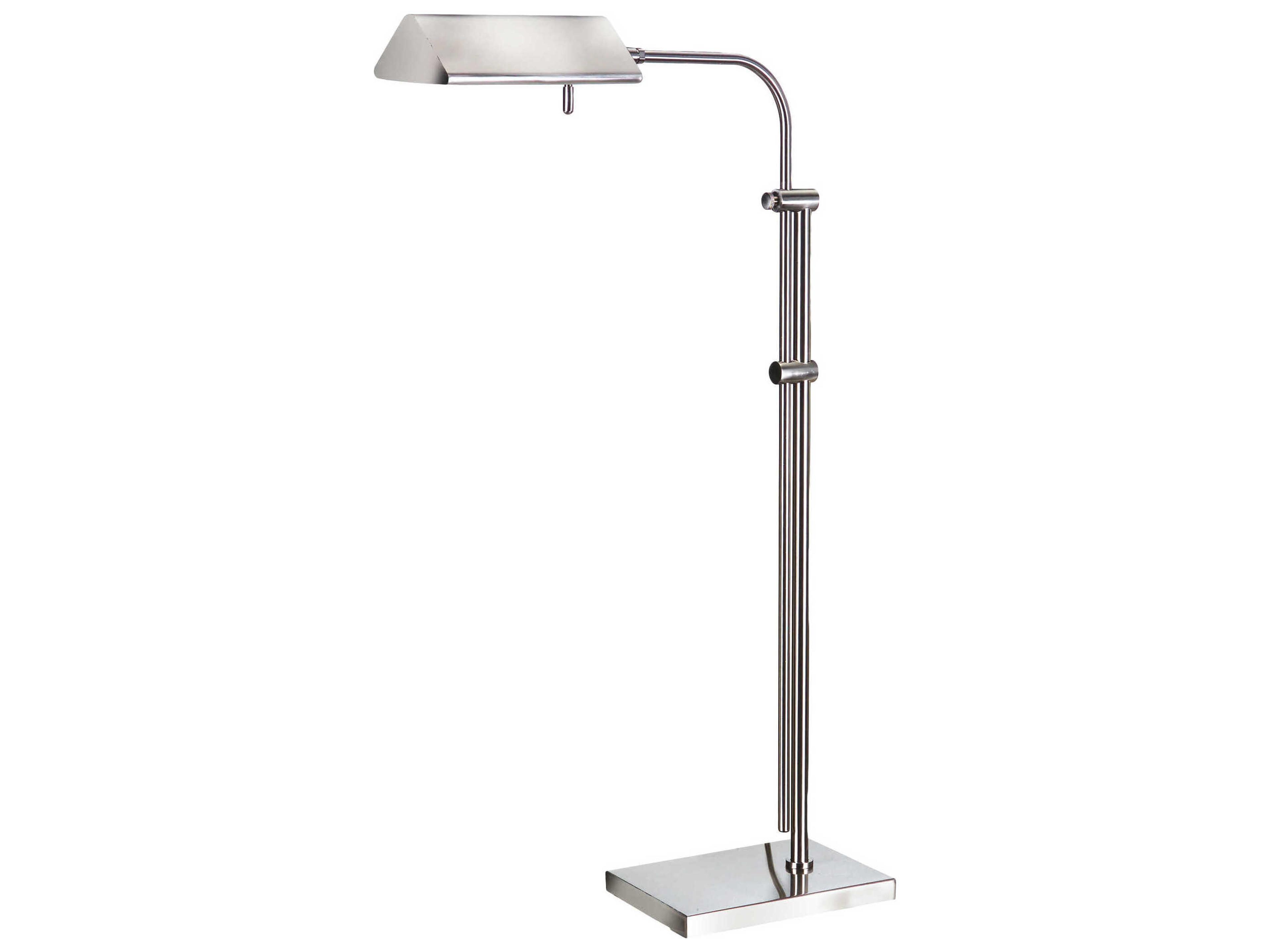 Basil-II Satin Nickel Floor Lamp