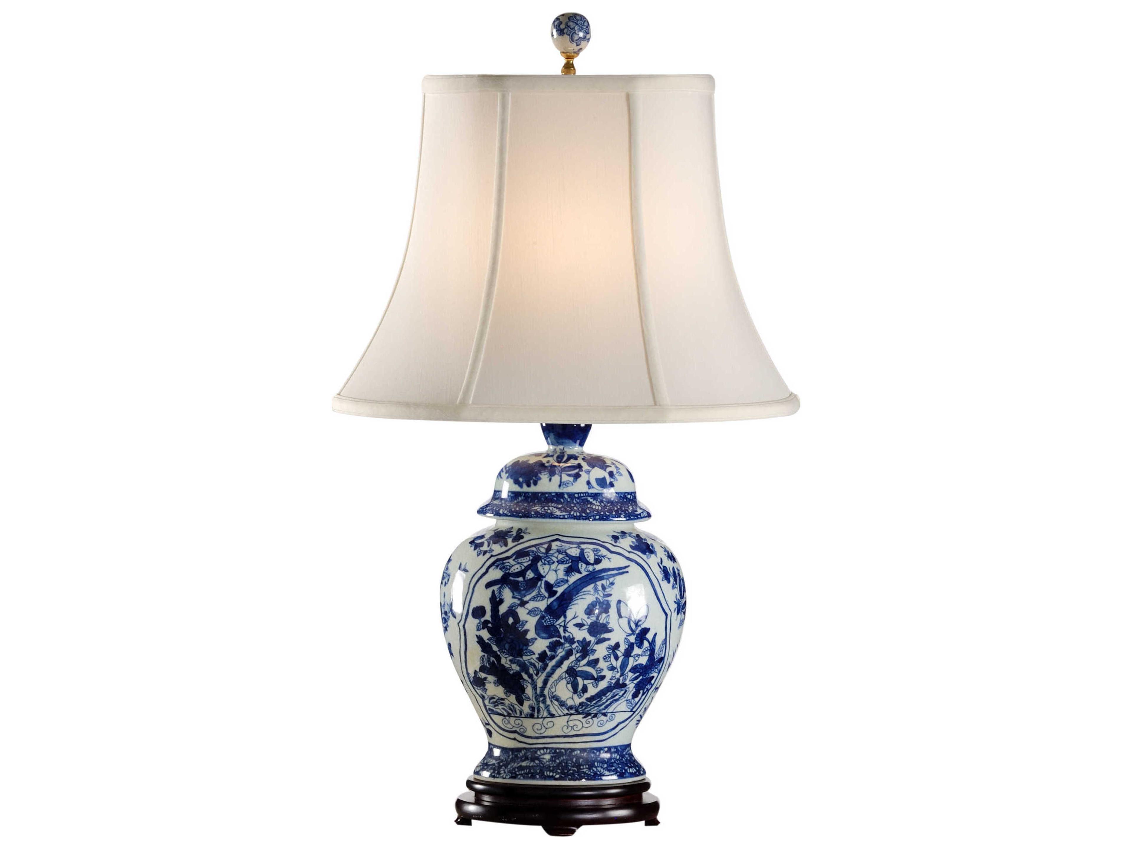 Fledgling Hand Painted Blue and White Porcelain Table Lamp
