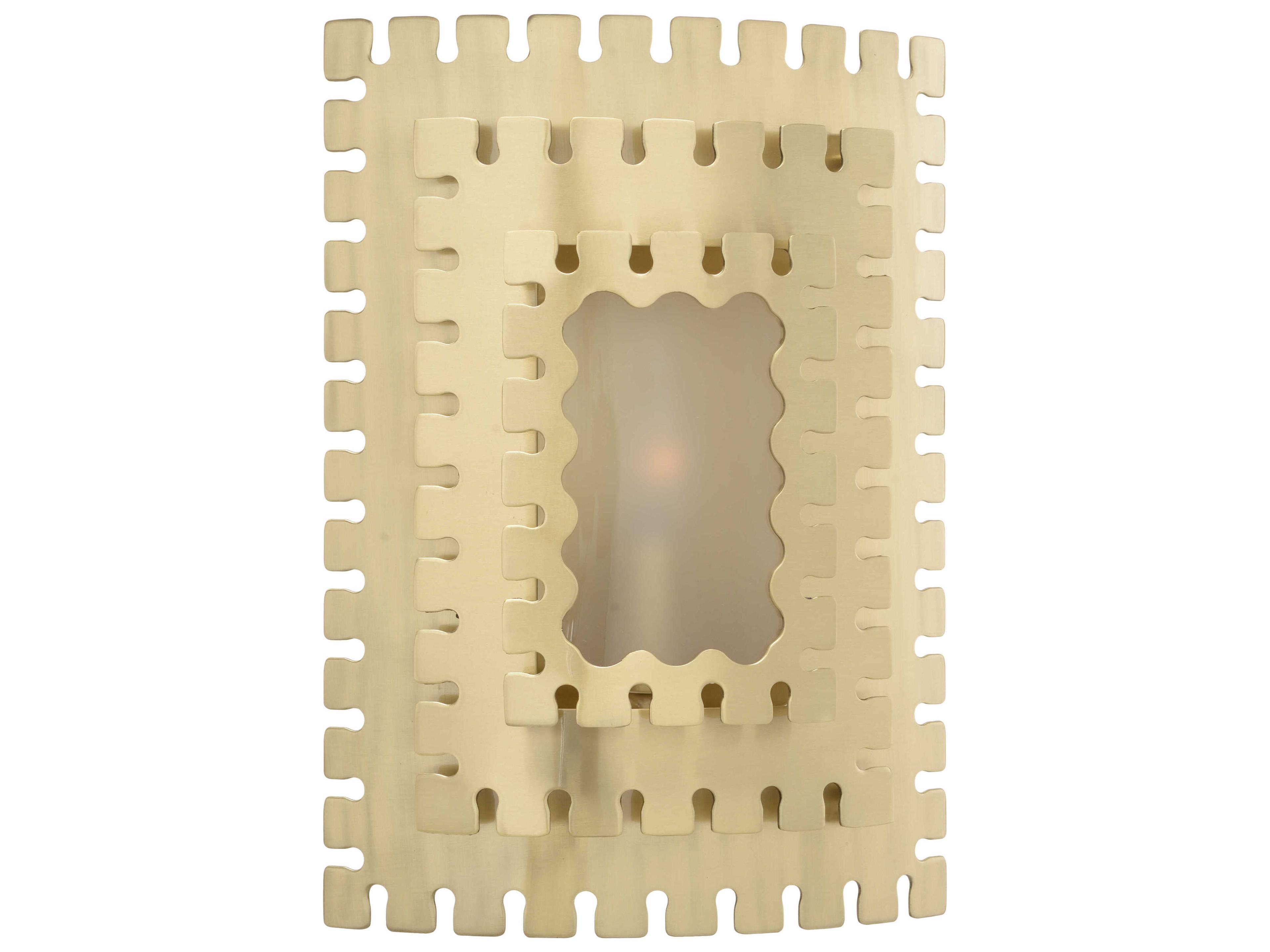 1-Light Antique Brass Glass Wall Sconce