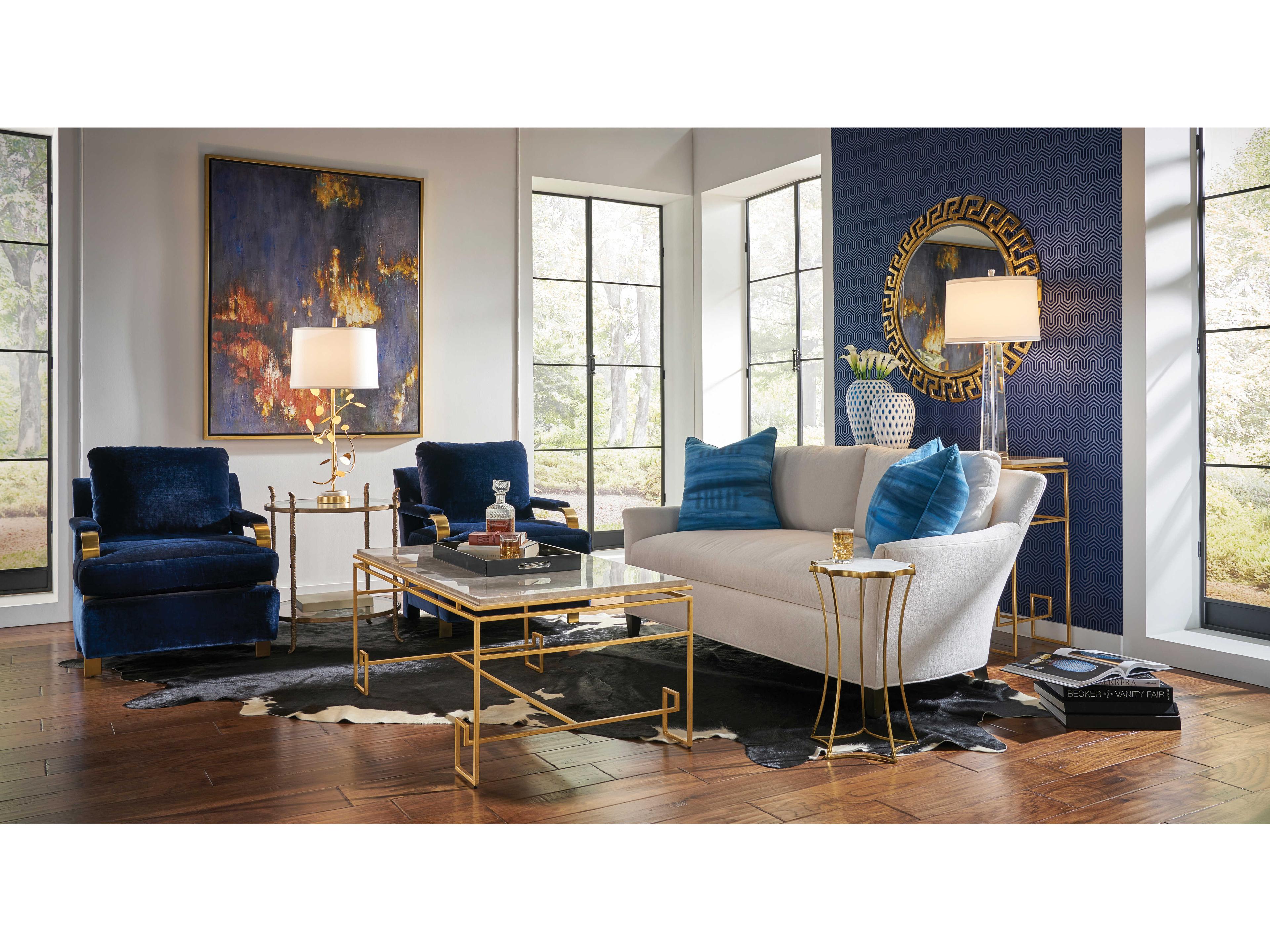 Frederick Cooper Eldon Crystal Clear Off White Silk Buffet Lamp