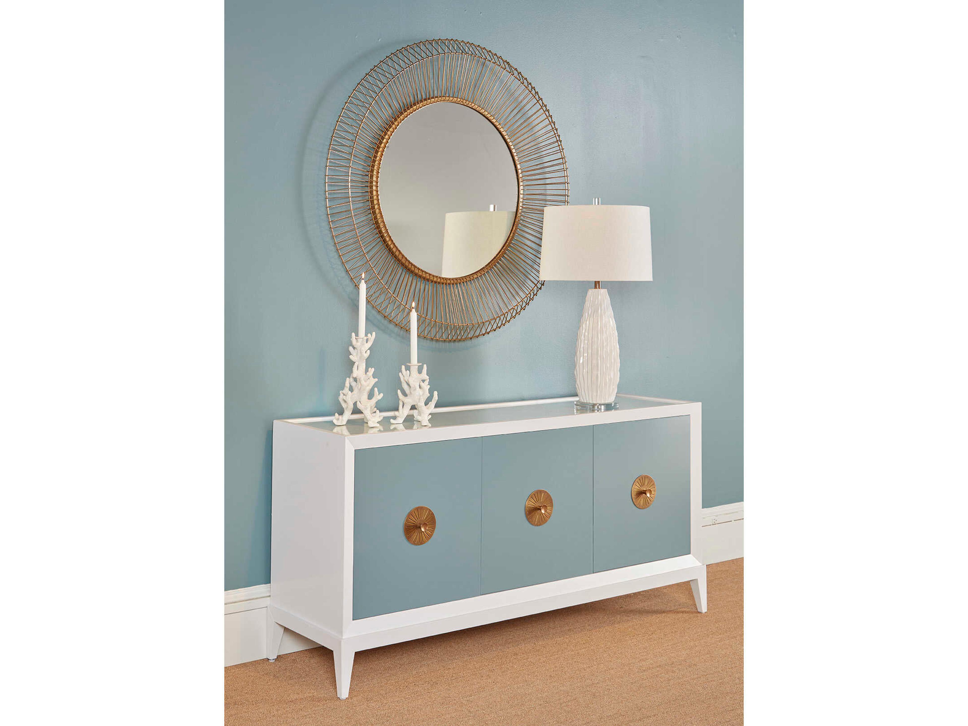 Frederick Cooper Saguaro White Glaze Off Linen Buffet Lamp