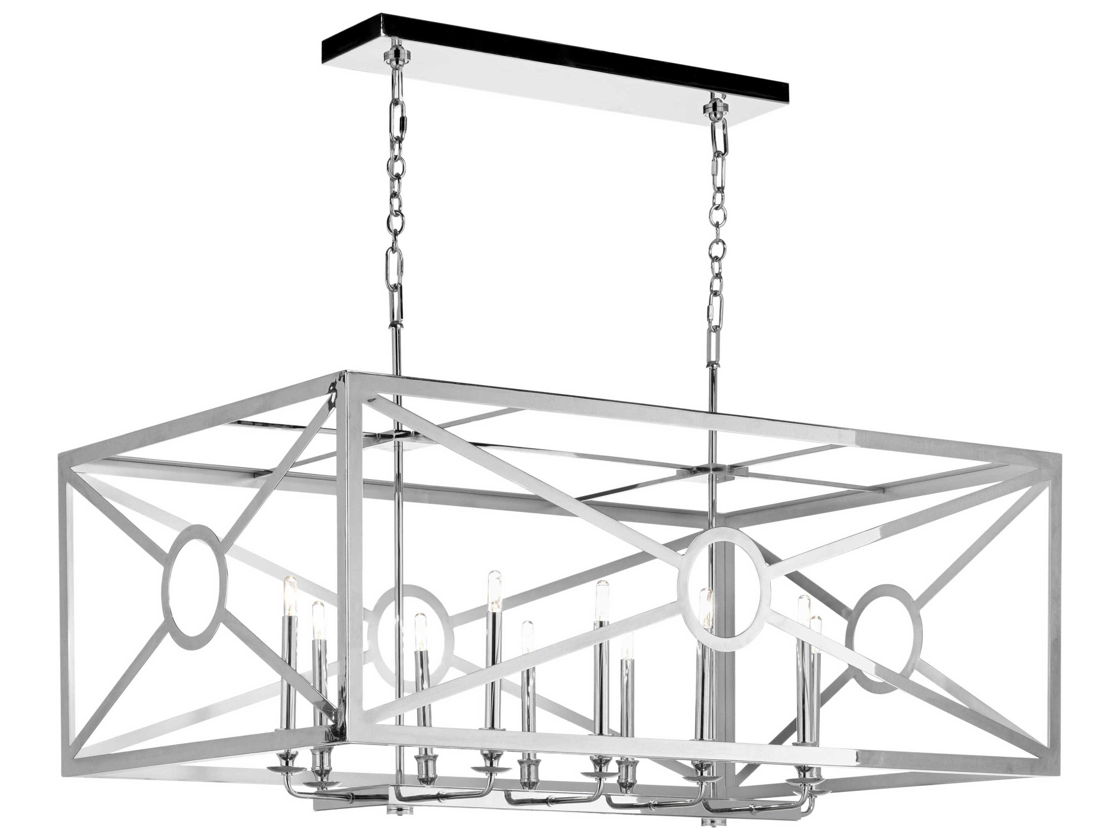 10-Light Polished Nickel Island Pendant