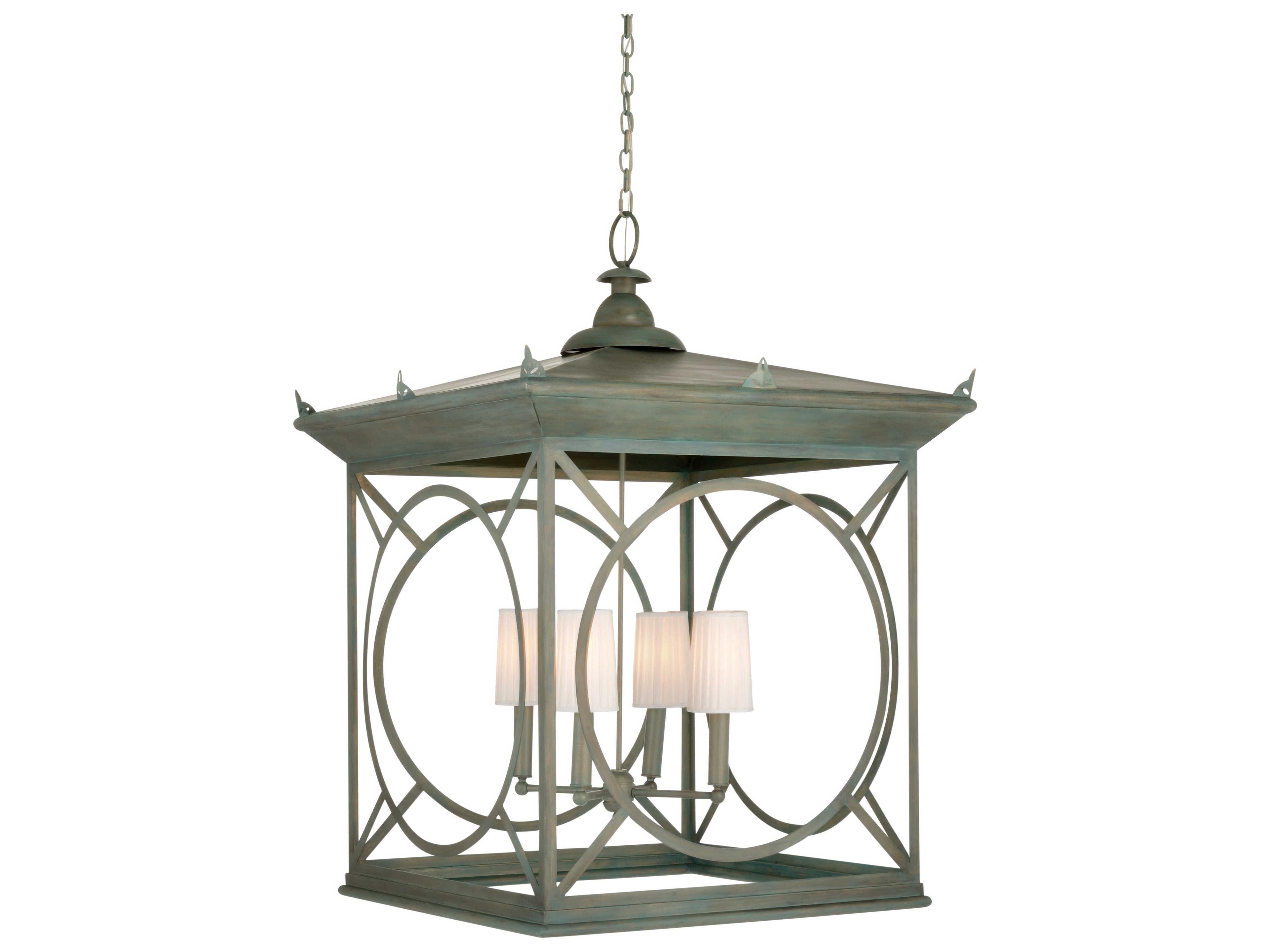 4-Light Antique Moss Green Pendant