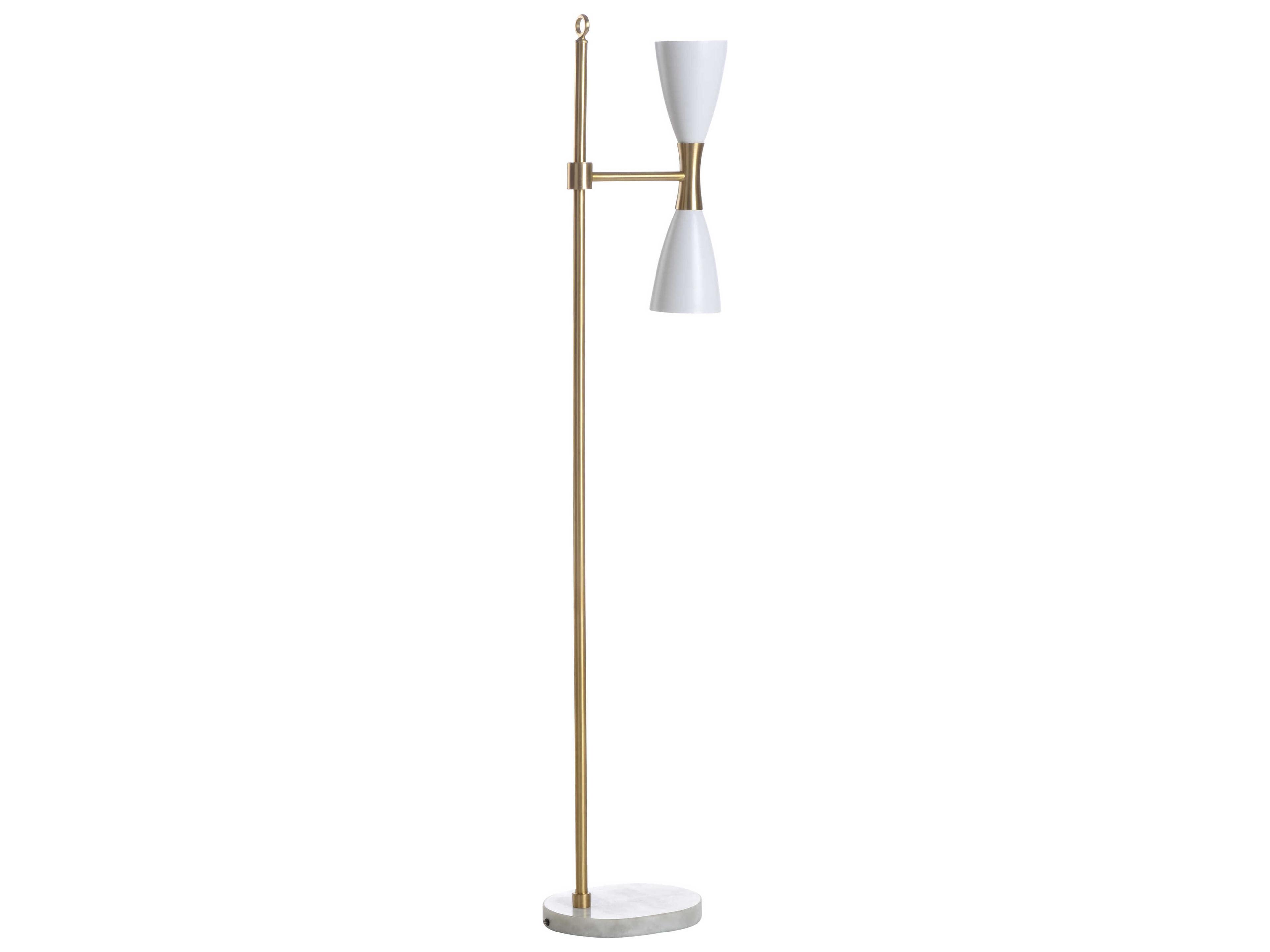 Ada White Gold Floor Lamp