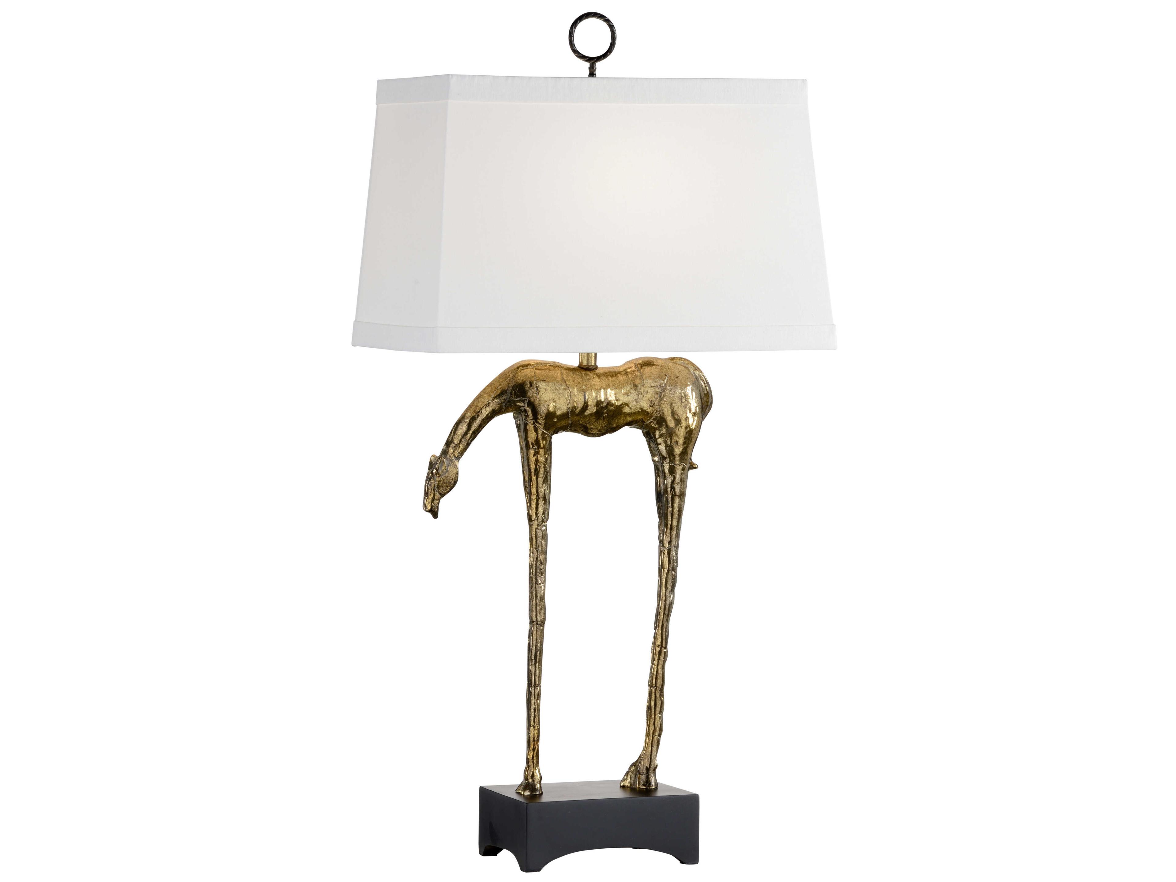 Homer Antique Gold Off White Silkette Buffet Lamp