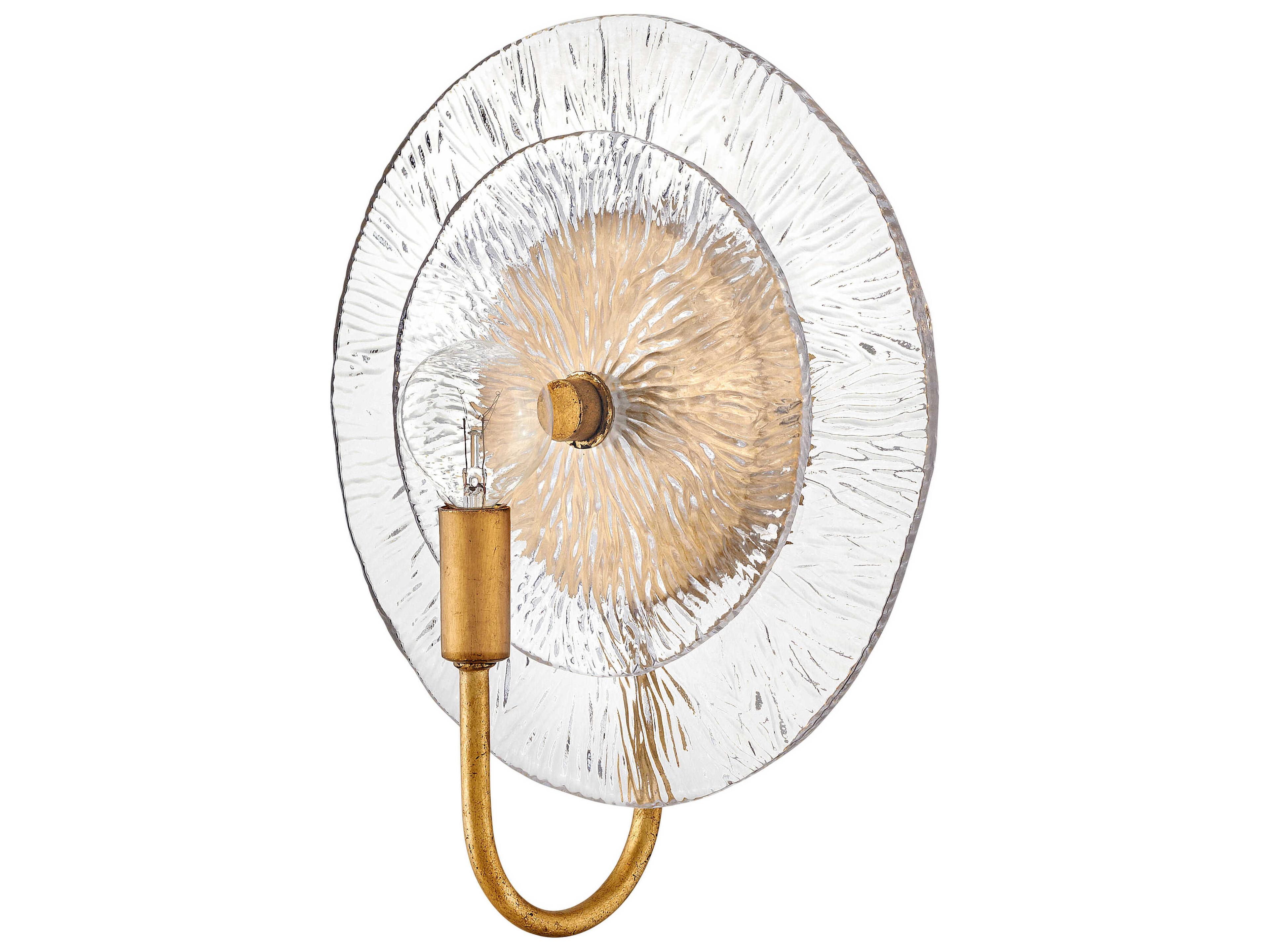 Fredrick Ramond Rene 1-Light Distressed Brass Glass LED Wall Sconce