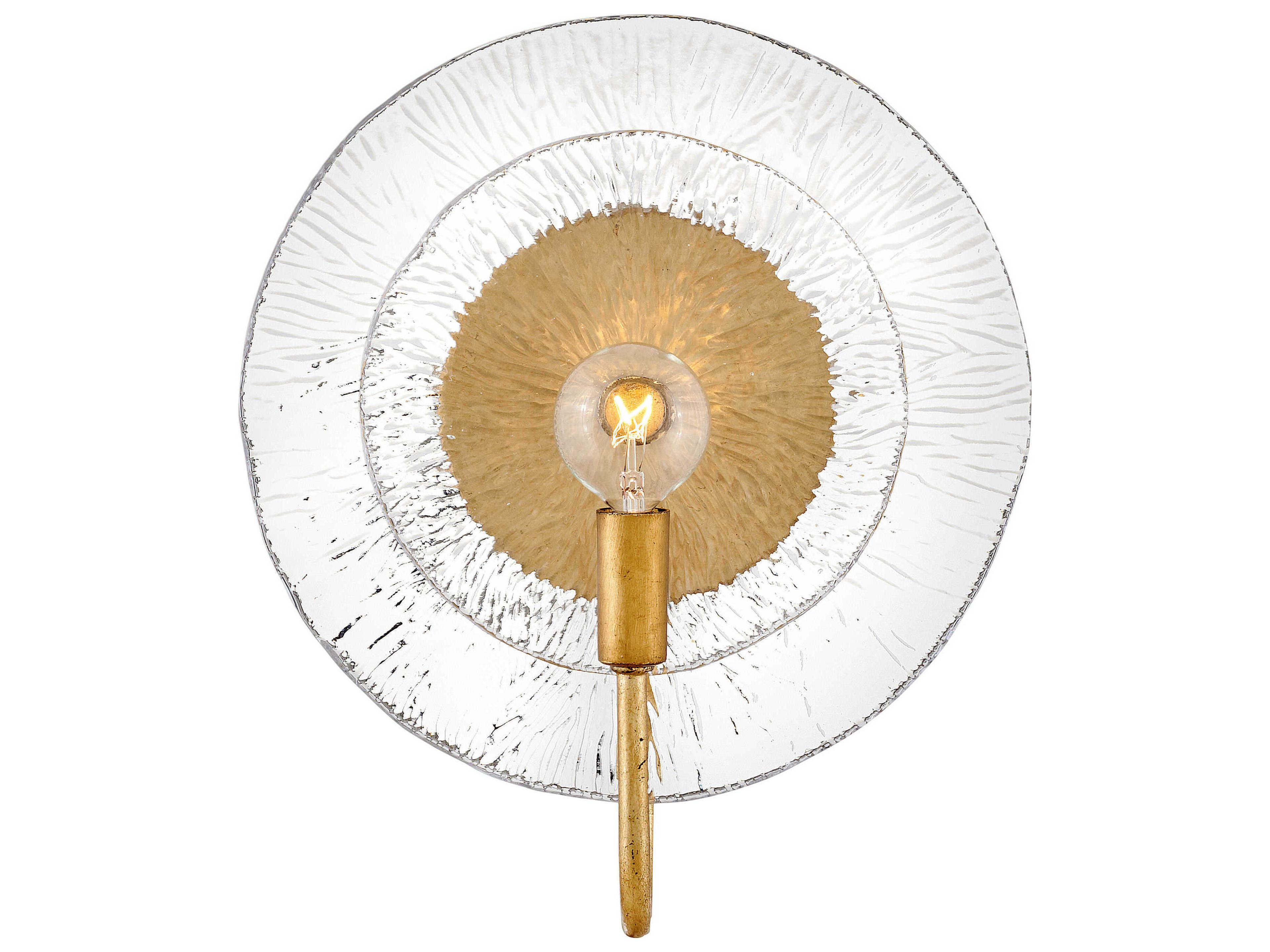 Fredrick Ramond Rene 1-Light Distressed Brass Glass LED Wall Sconce