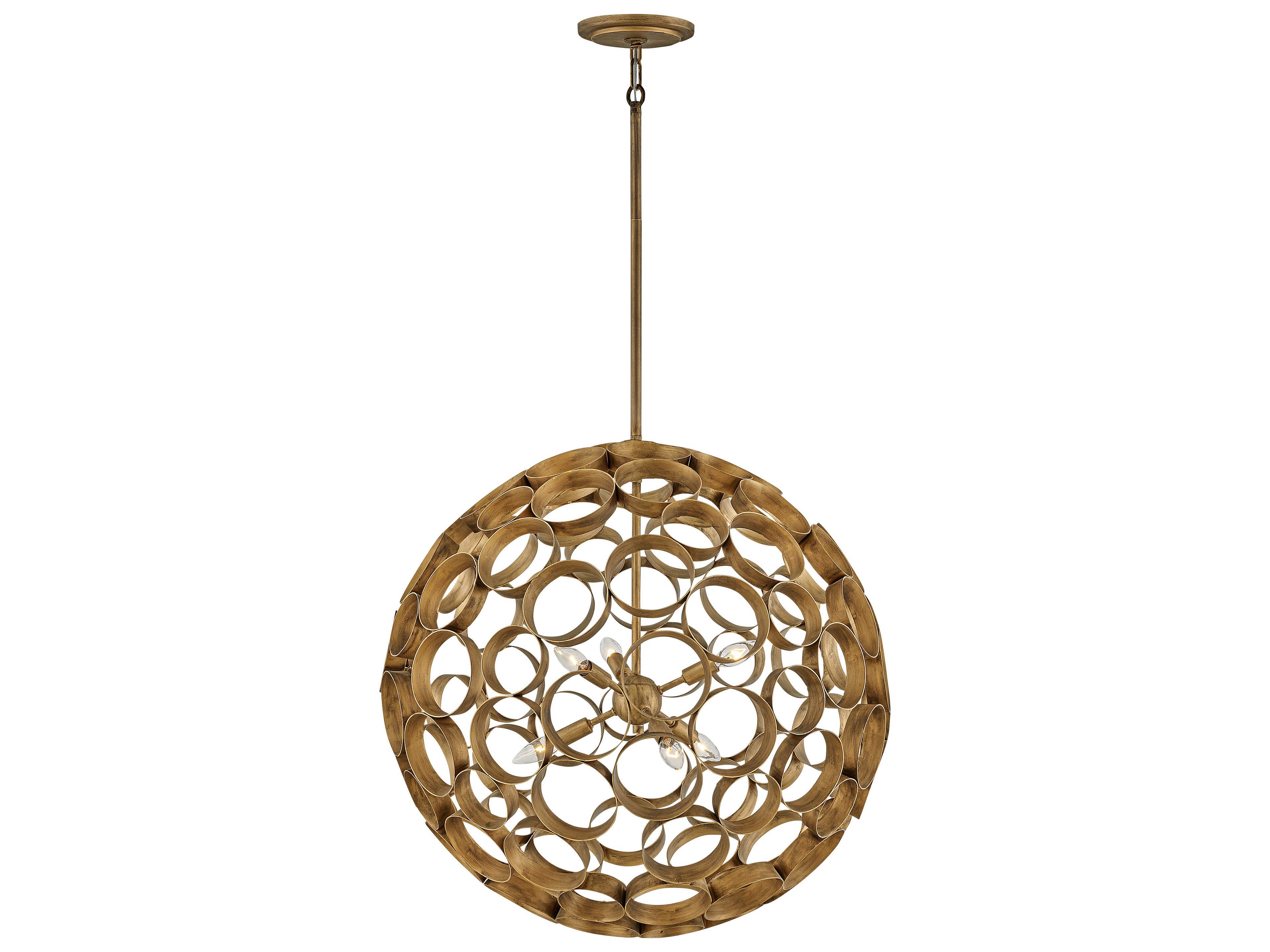 Fredrick Ramond Centric 6-Light Burnished Gold Globe Pendant